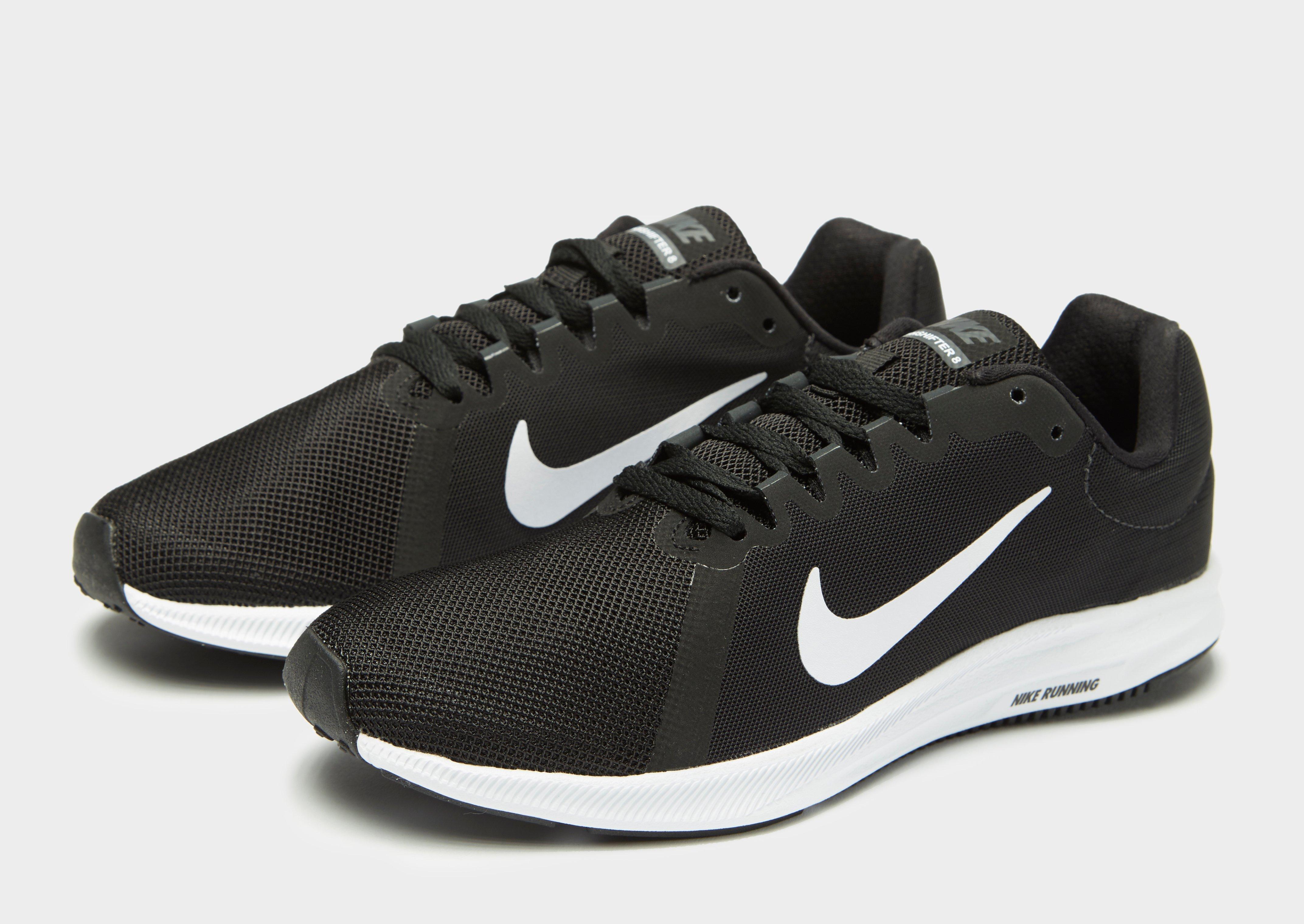 nike downshifter 8 black white