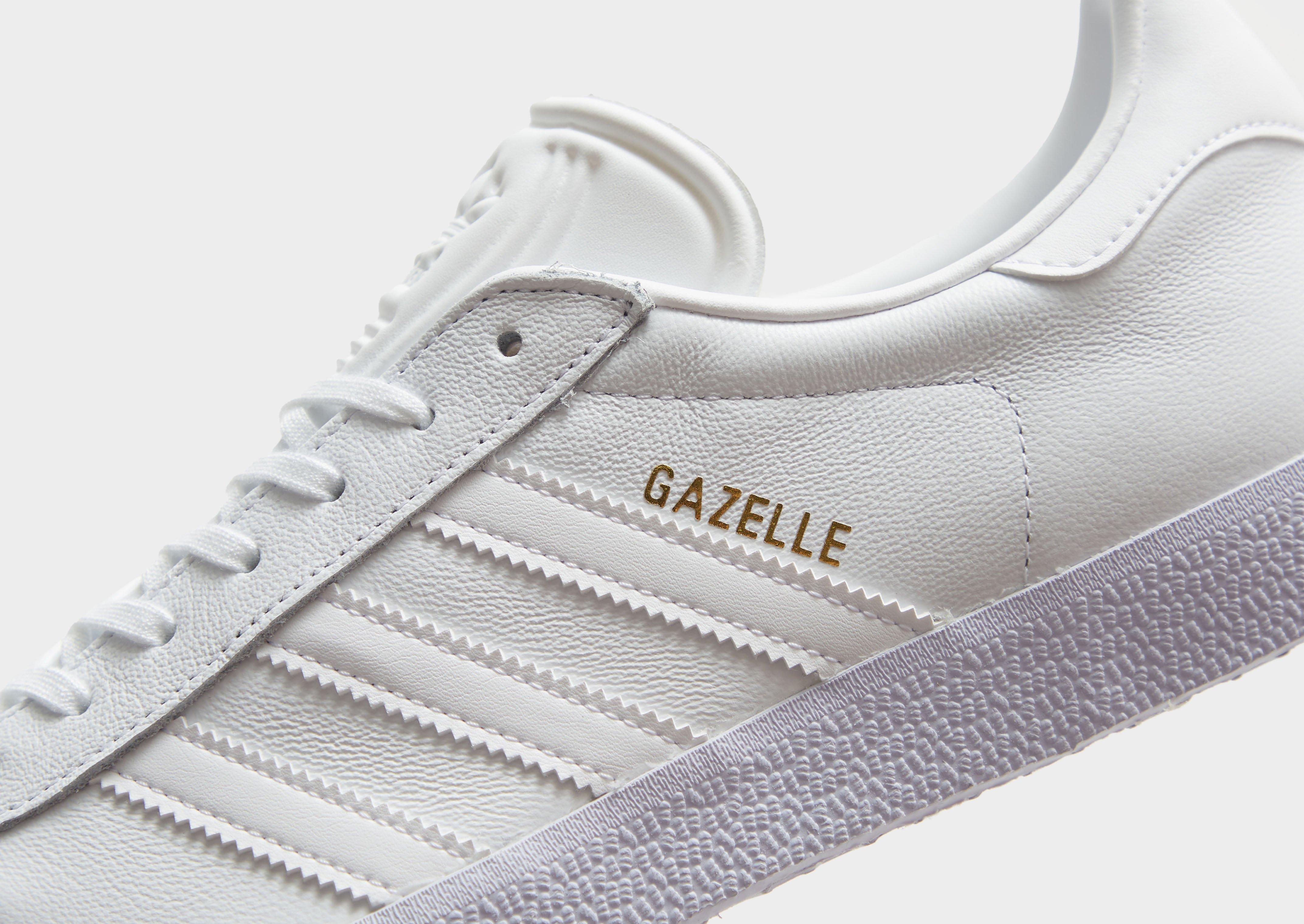 Mens white 2024 leather gazelle