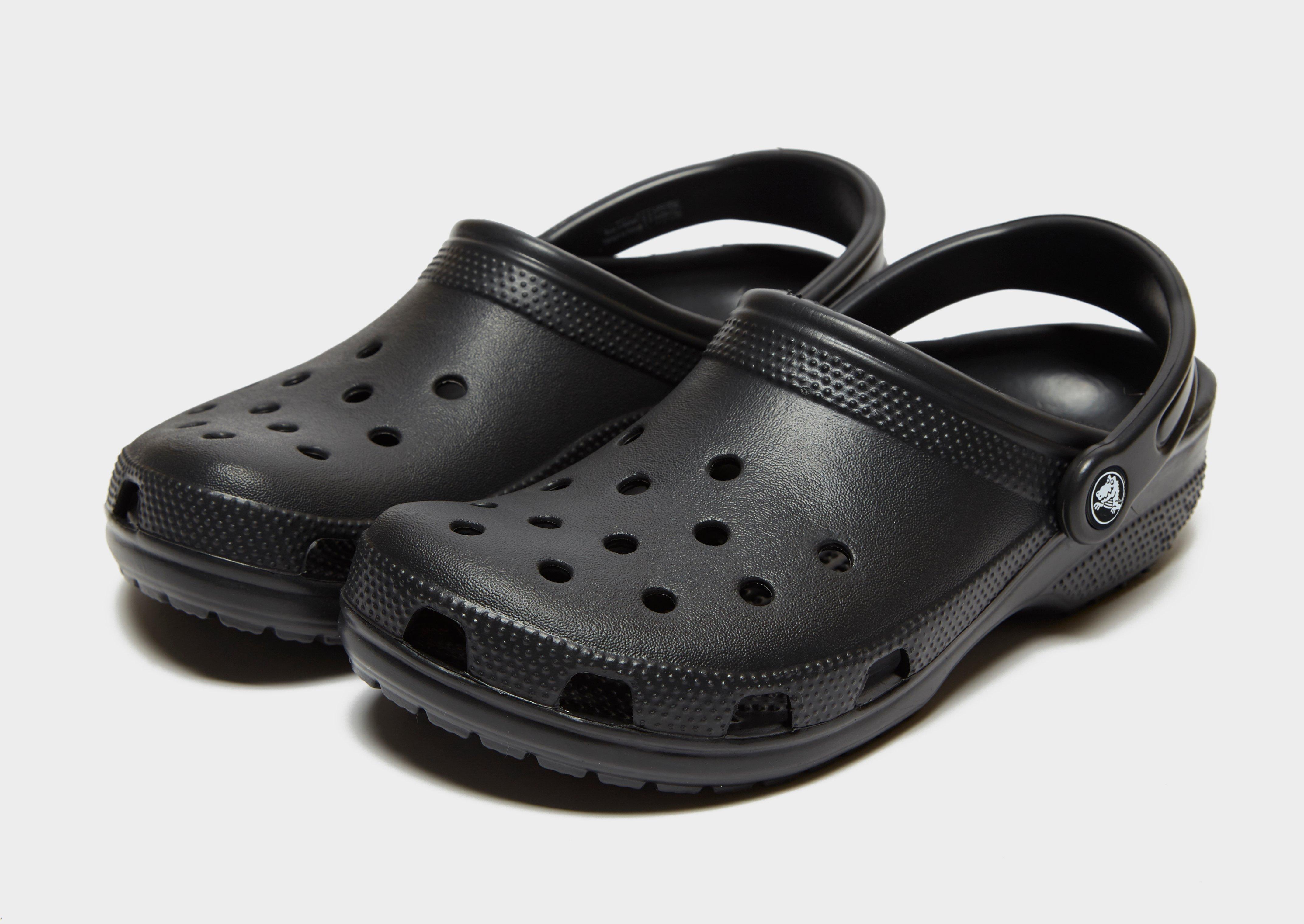 Black and pink discount crocs