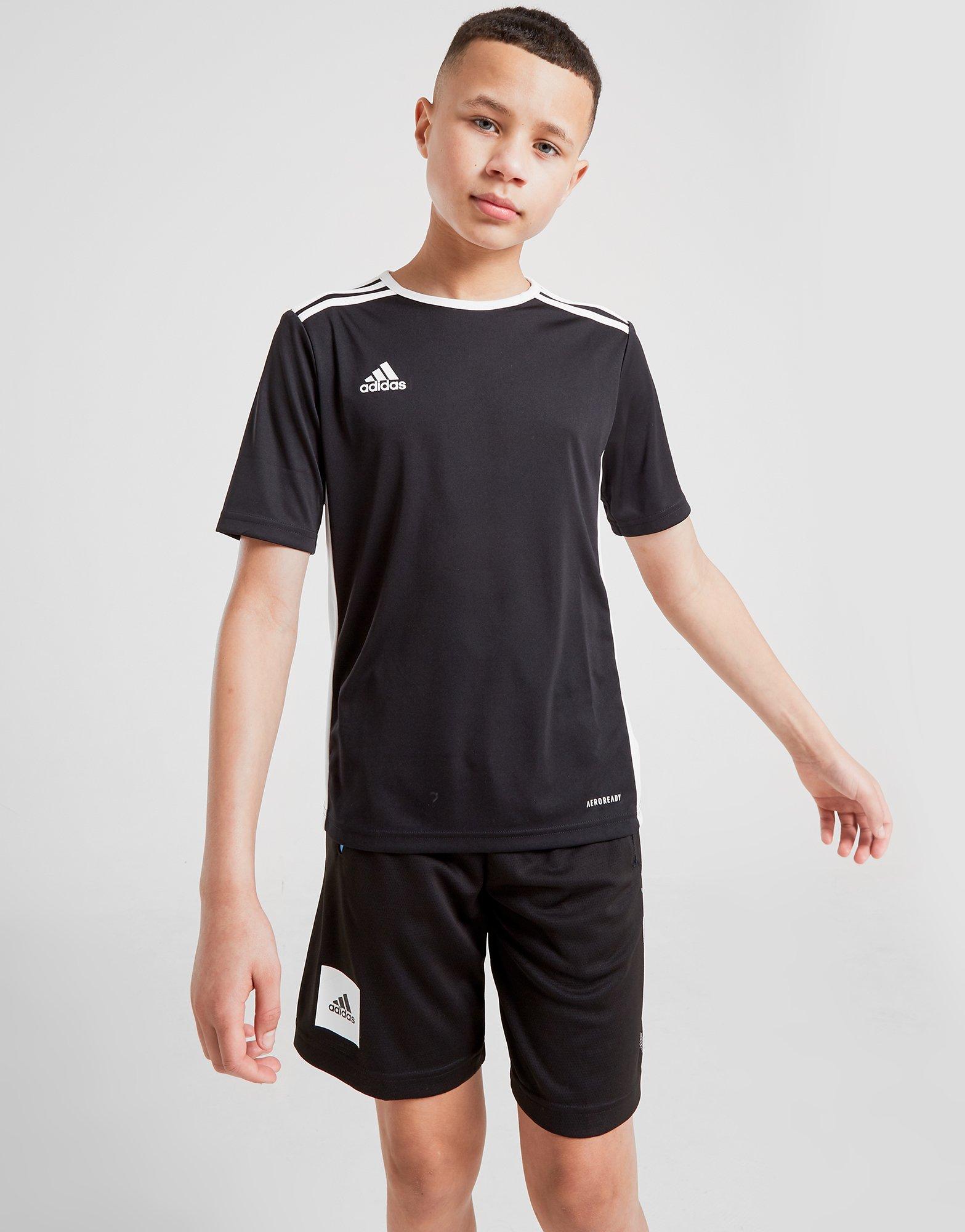 adidas entrada sports t shirt and shorts set