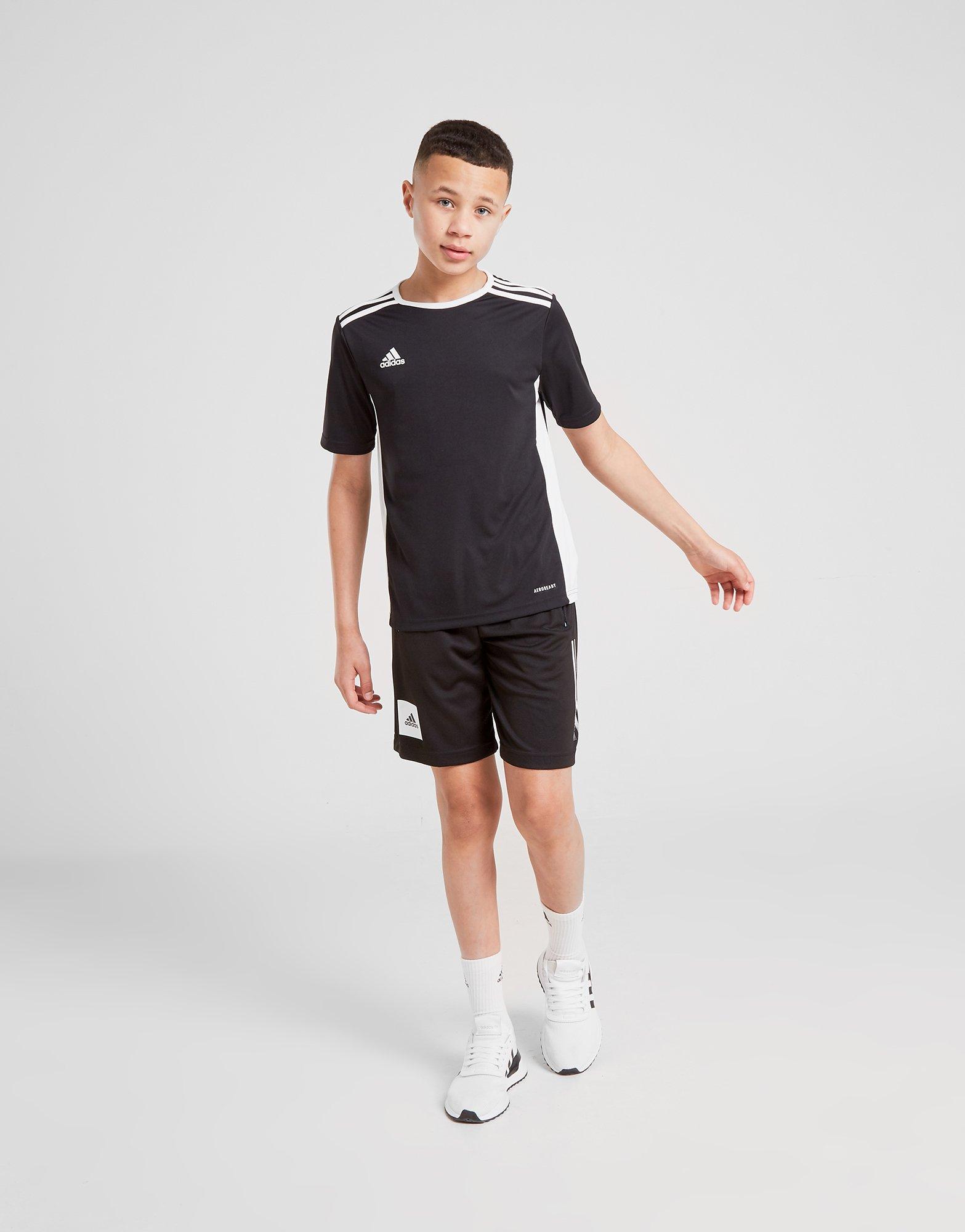 adidas entrada sports t shirt and shorts set