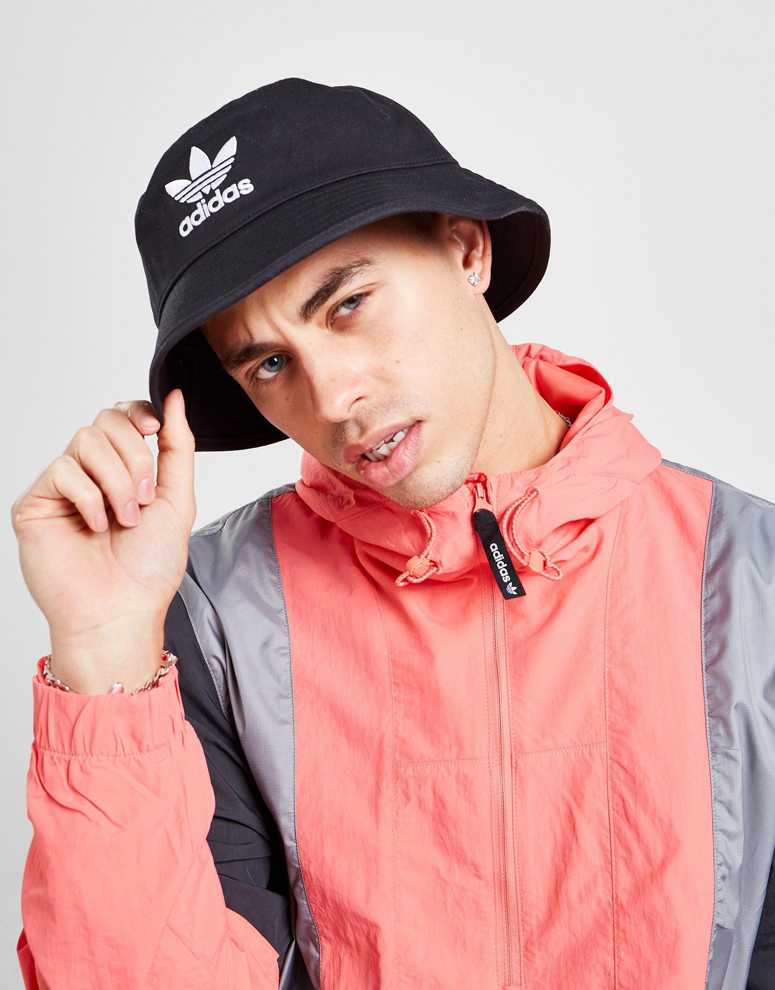 Black adidas Originals Trefoil Bucket Hat | JD Sports UK