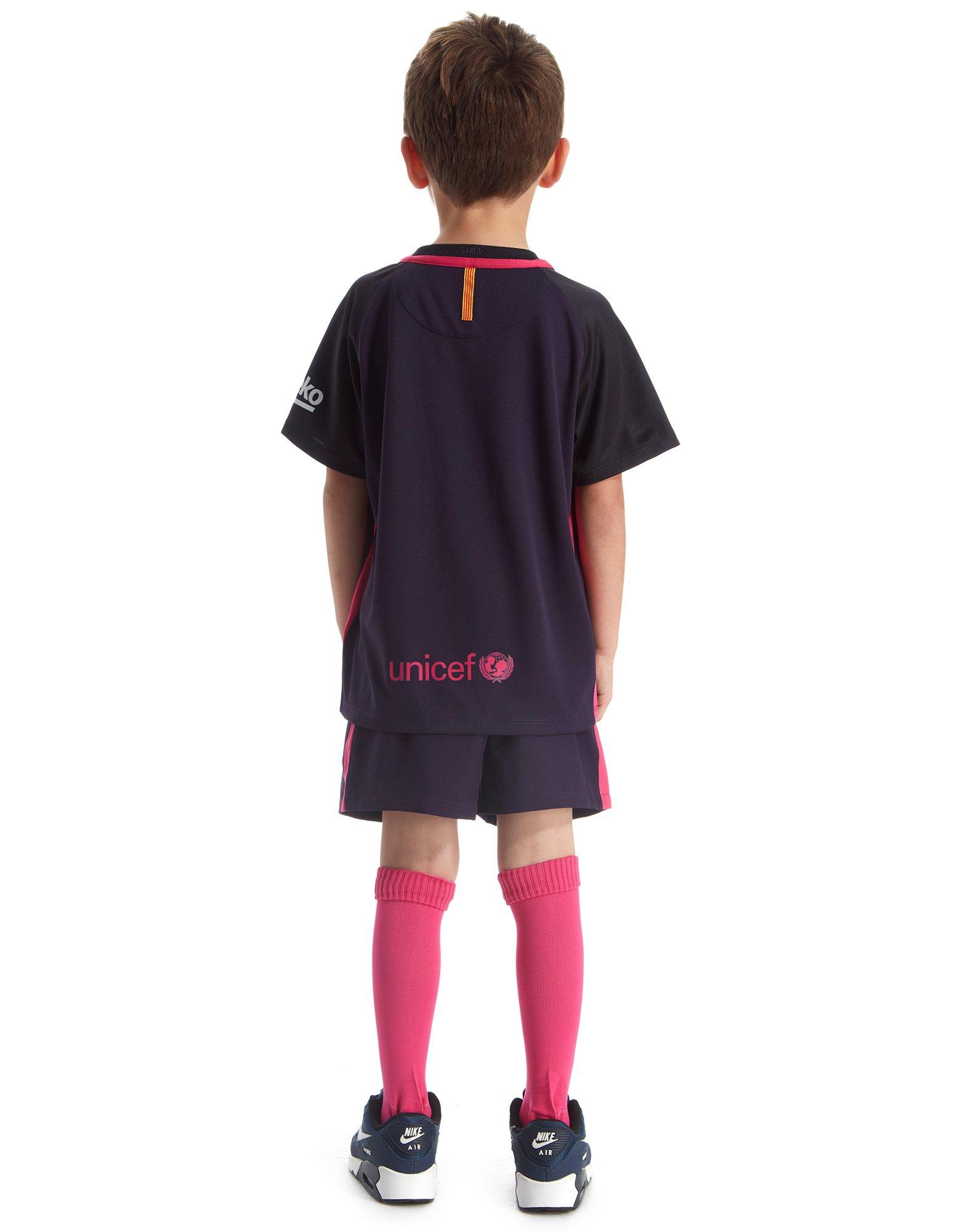 Purple Nike FC Barcelona 2016/17 Away Kit Children