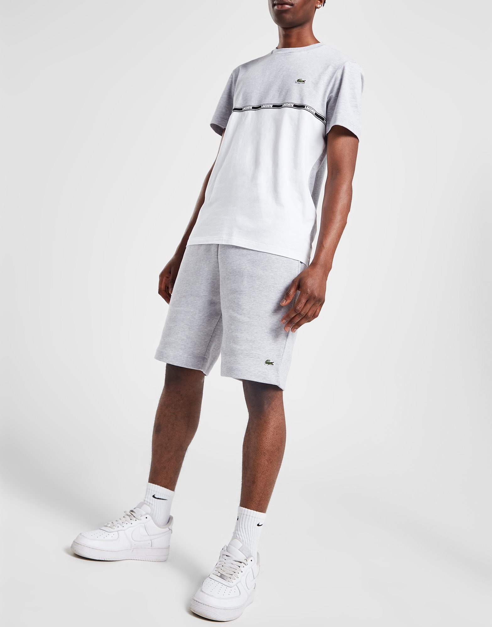 Grey Lacoste Premium Fleece Shorts - JD Sports