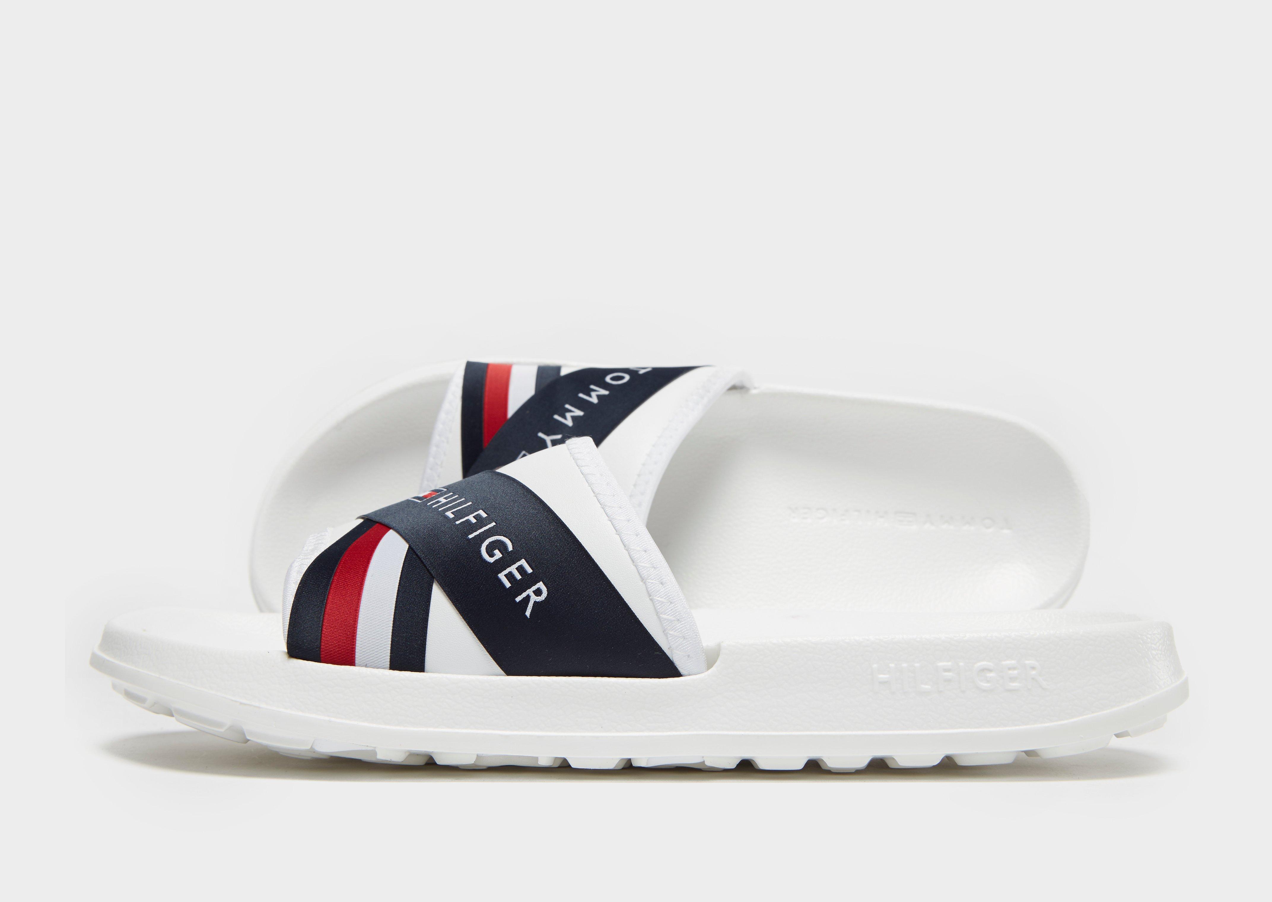 tommy hilfiger splash sliders white