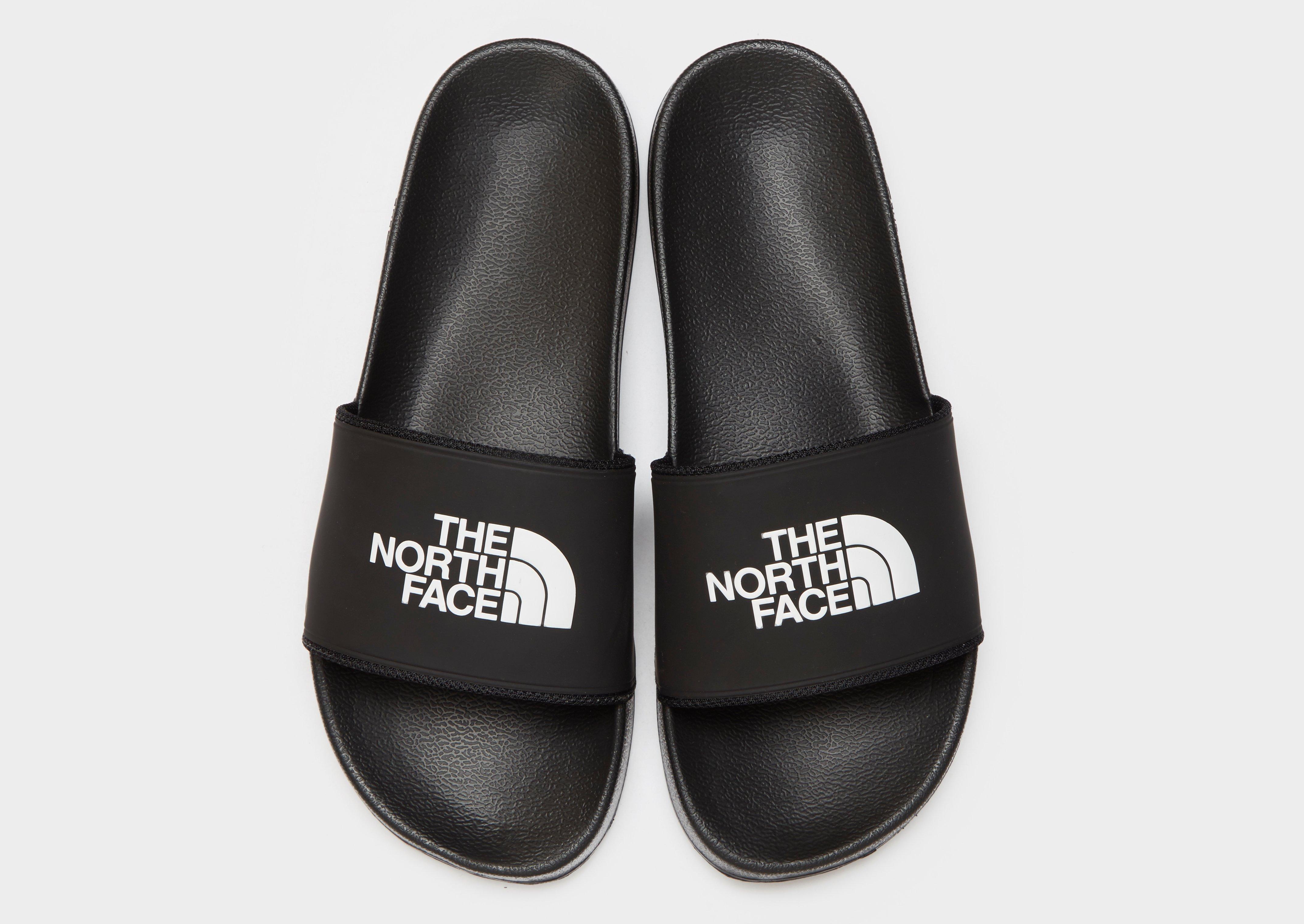 north face sliders black