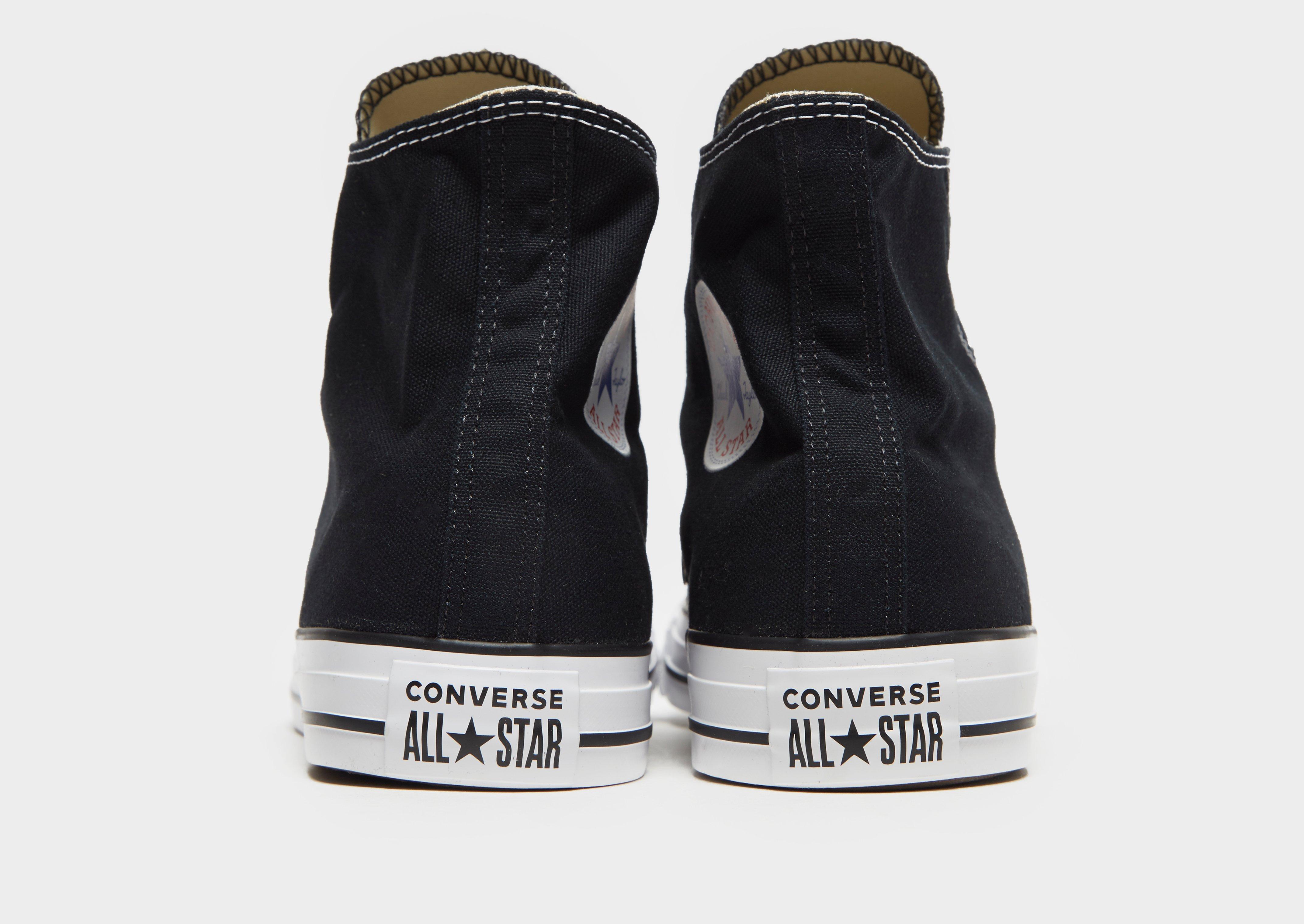 jd black high top converse