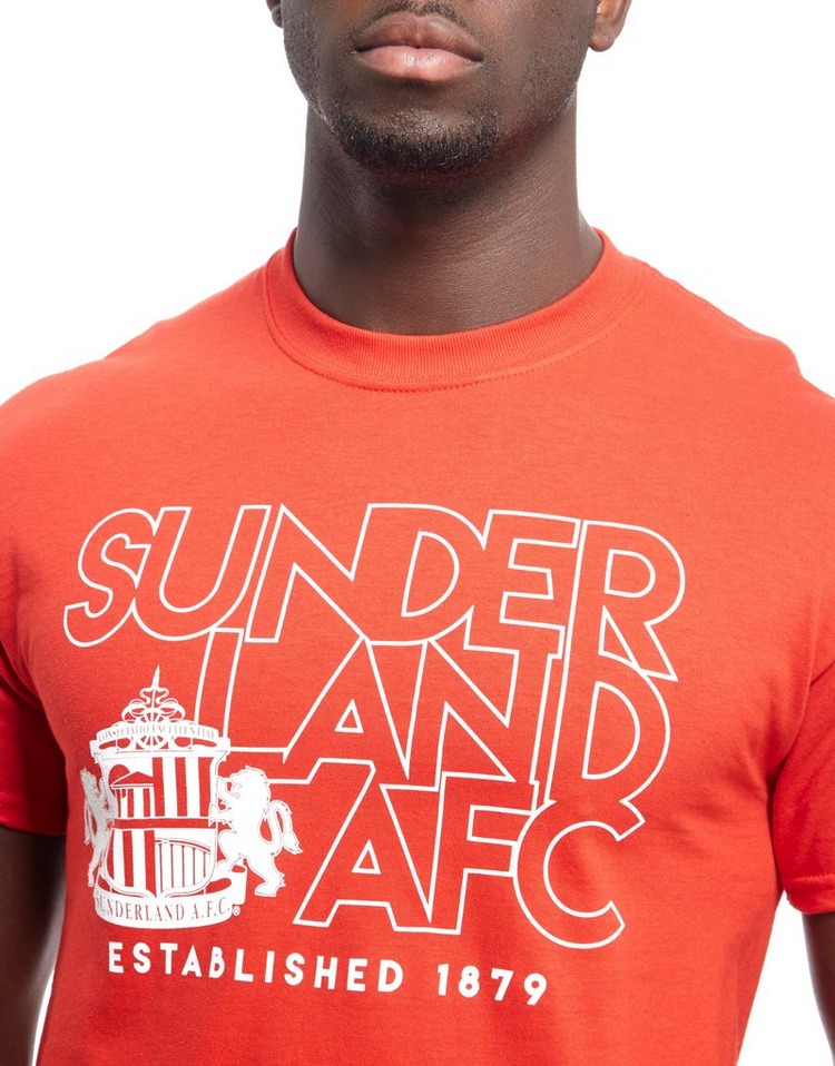Red Official Team Sunderland AFC TShirt JD Sports