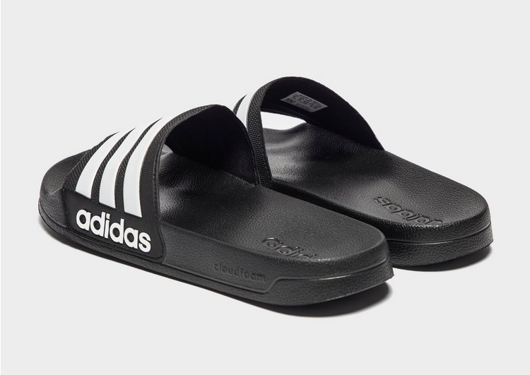 Black adidas Cloudfoam Adilette Slides | JD Sports