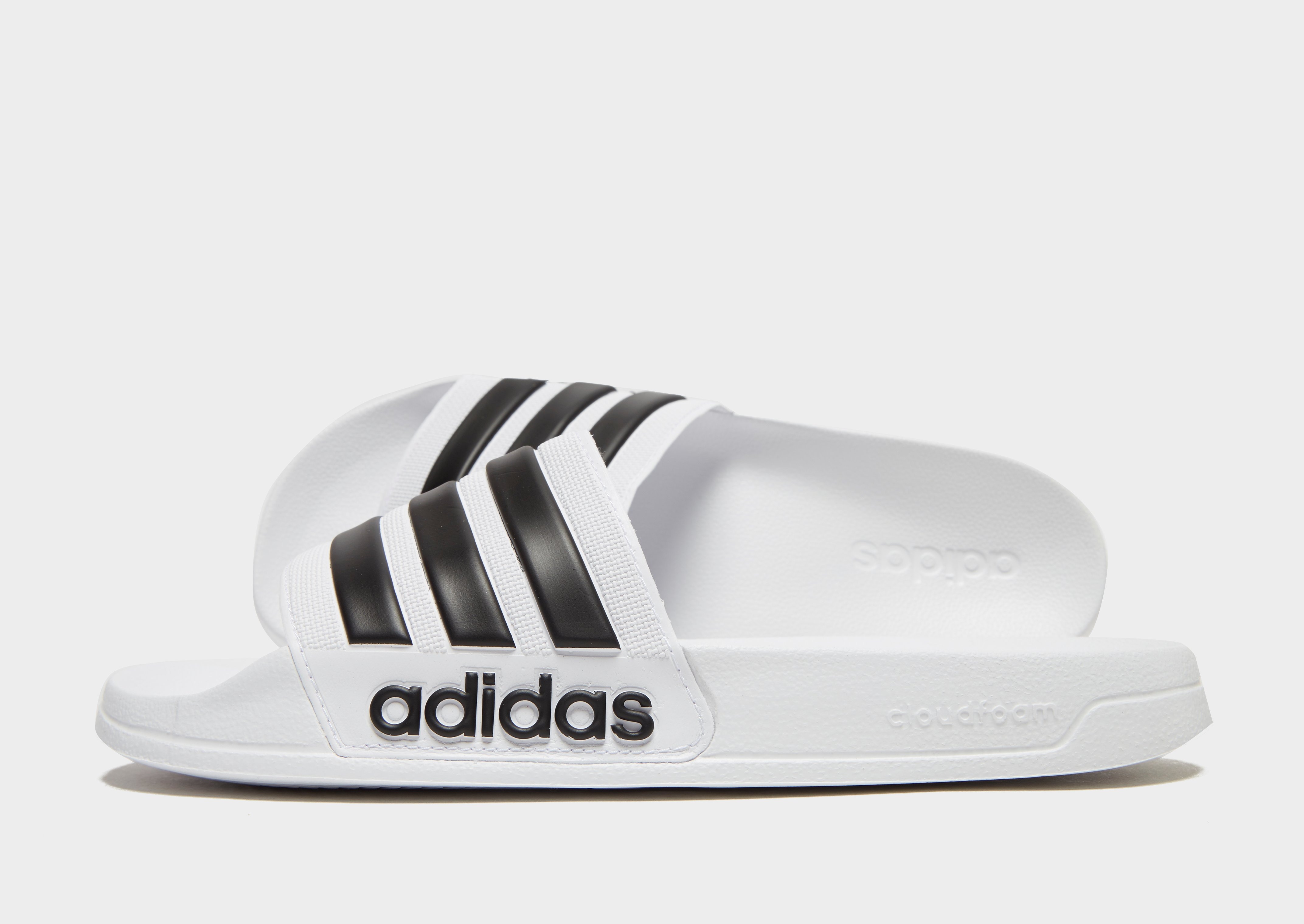 adidas cloudfoam slippers wit
