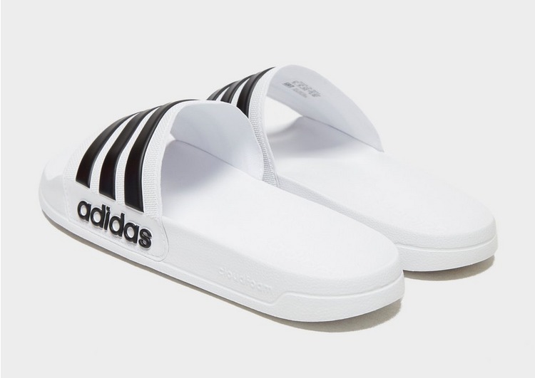 Buy White adidas Cloudfoam Adilette Slides