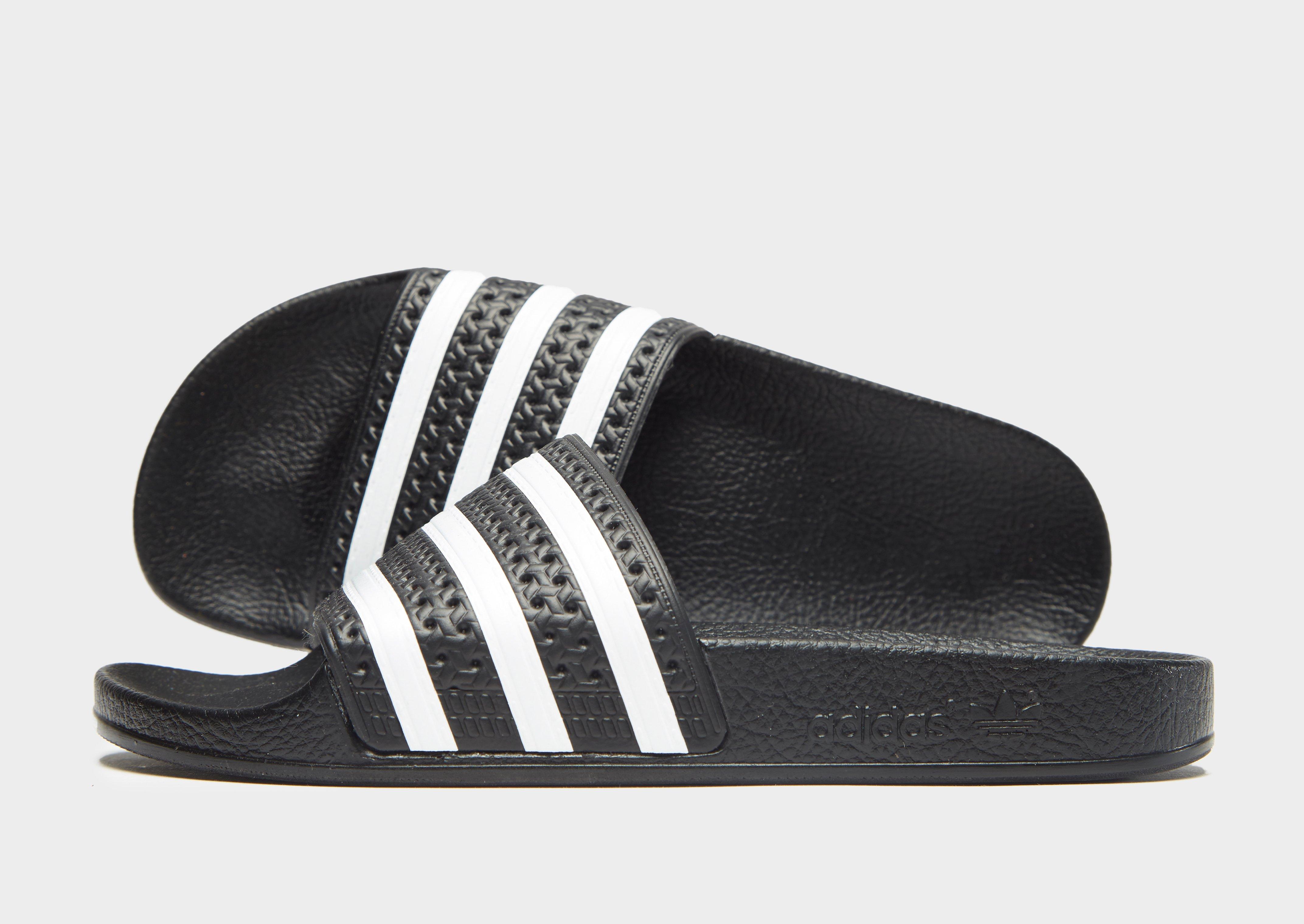 Womens black deals adidas sliders