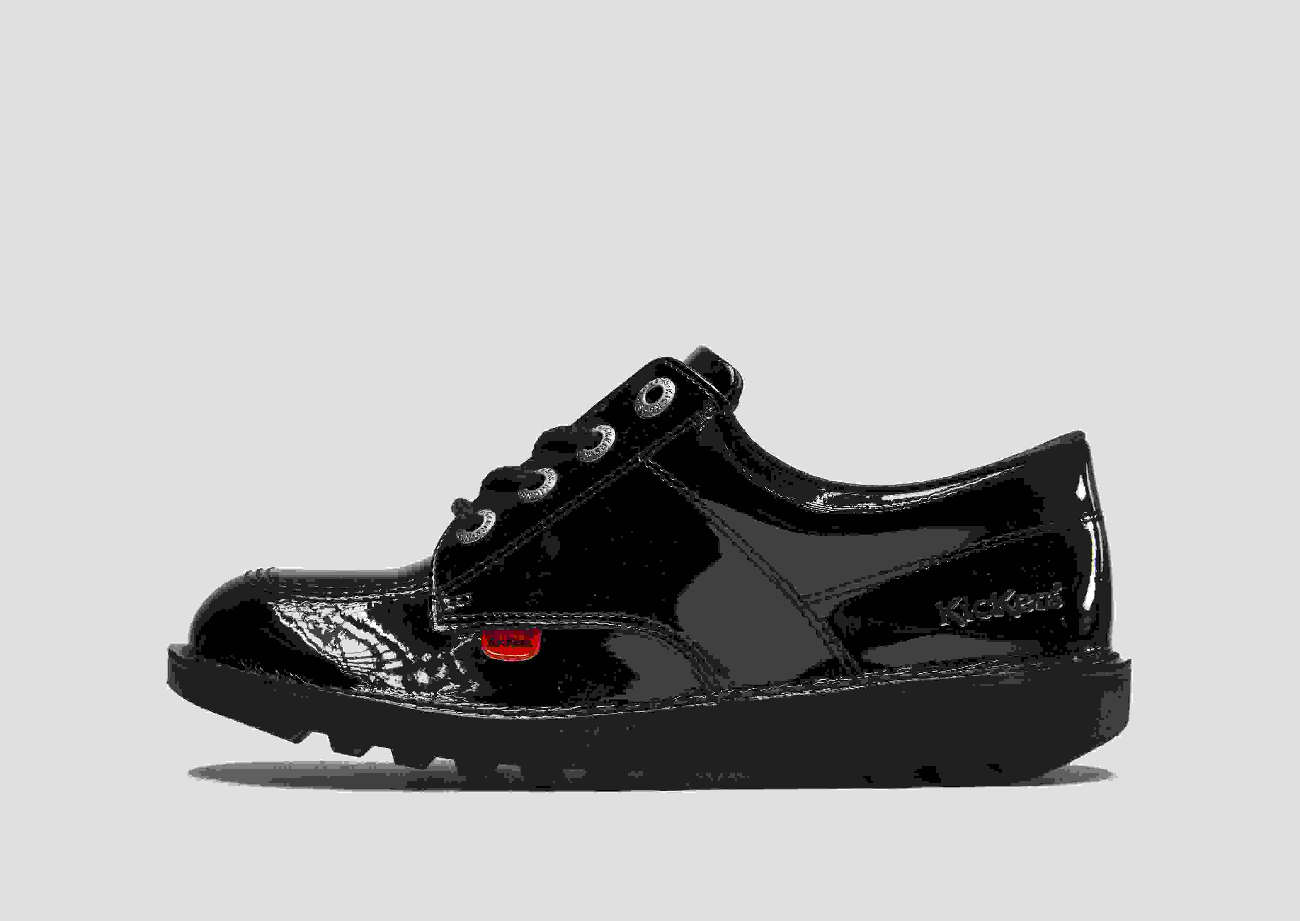 Kickers Kick Lo Patent Infants Shoes Gold Size 5-12 