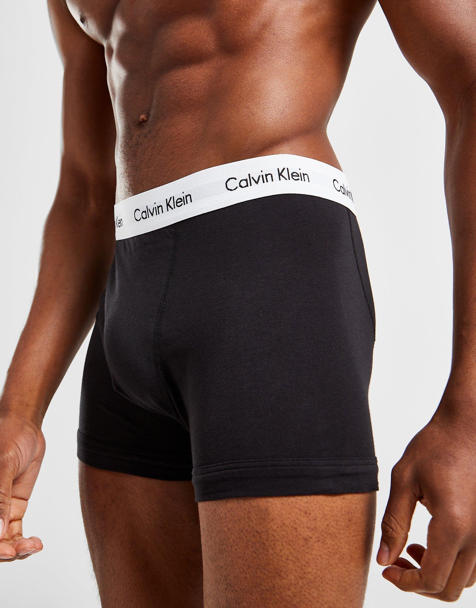 Calvin Klein Men's Body Modal 3-Pack Trunk, Black/Mink \ Black,S - US 