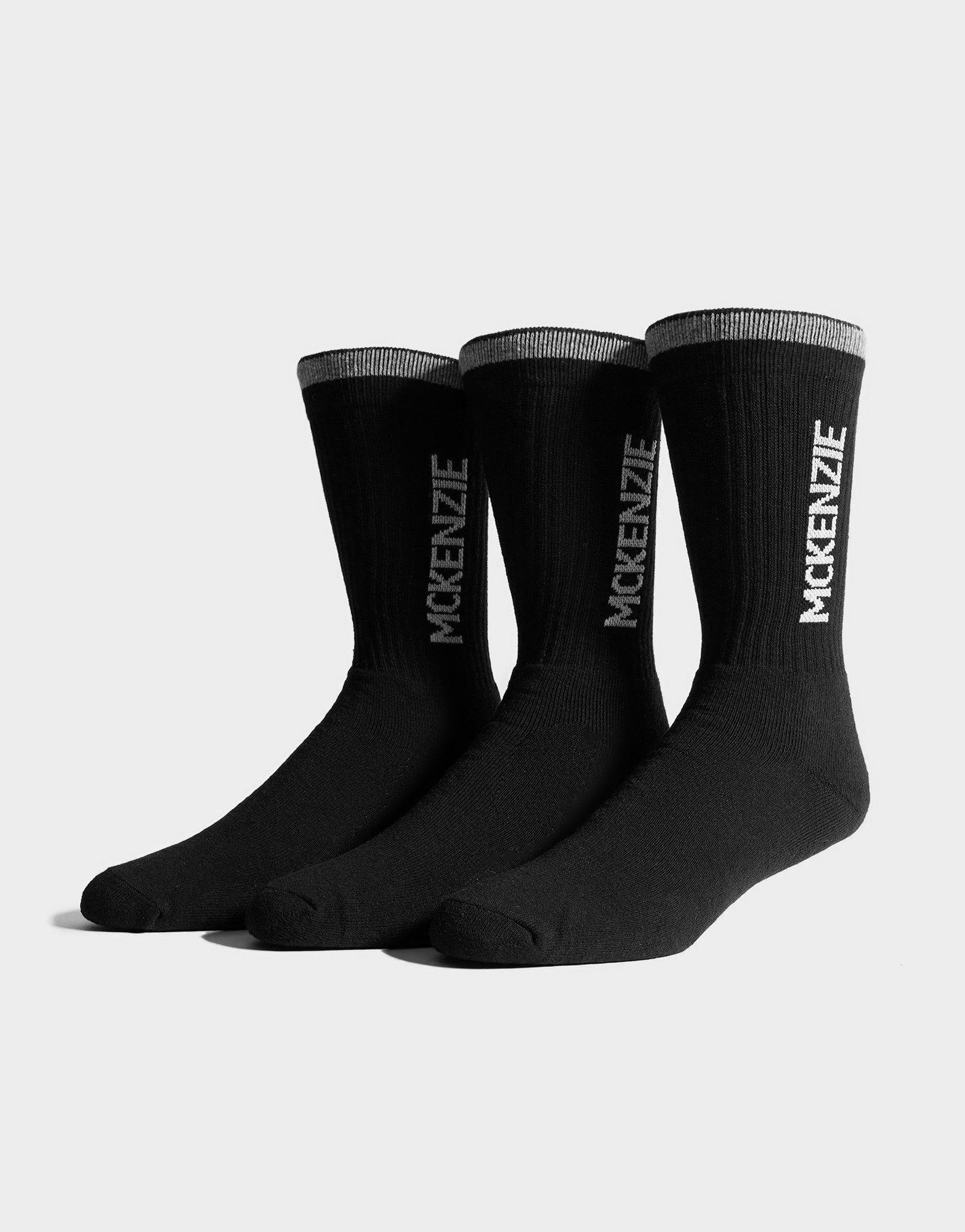 Black McKenzie 3 Pack Sport Socks