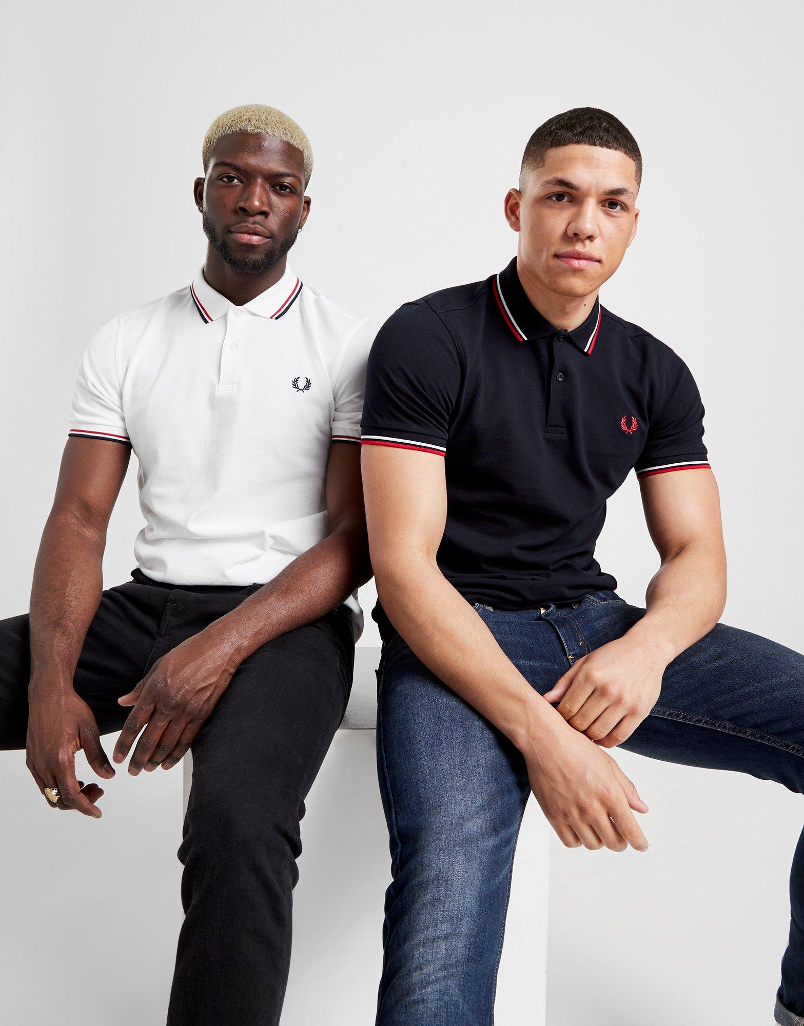 fred perry tipped polo shirt