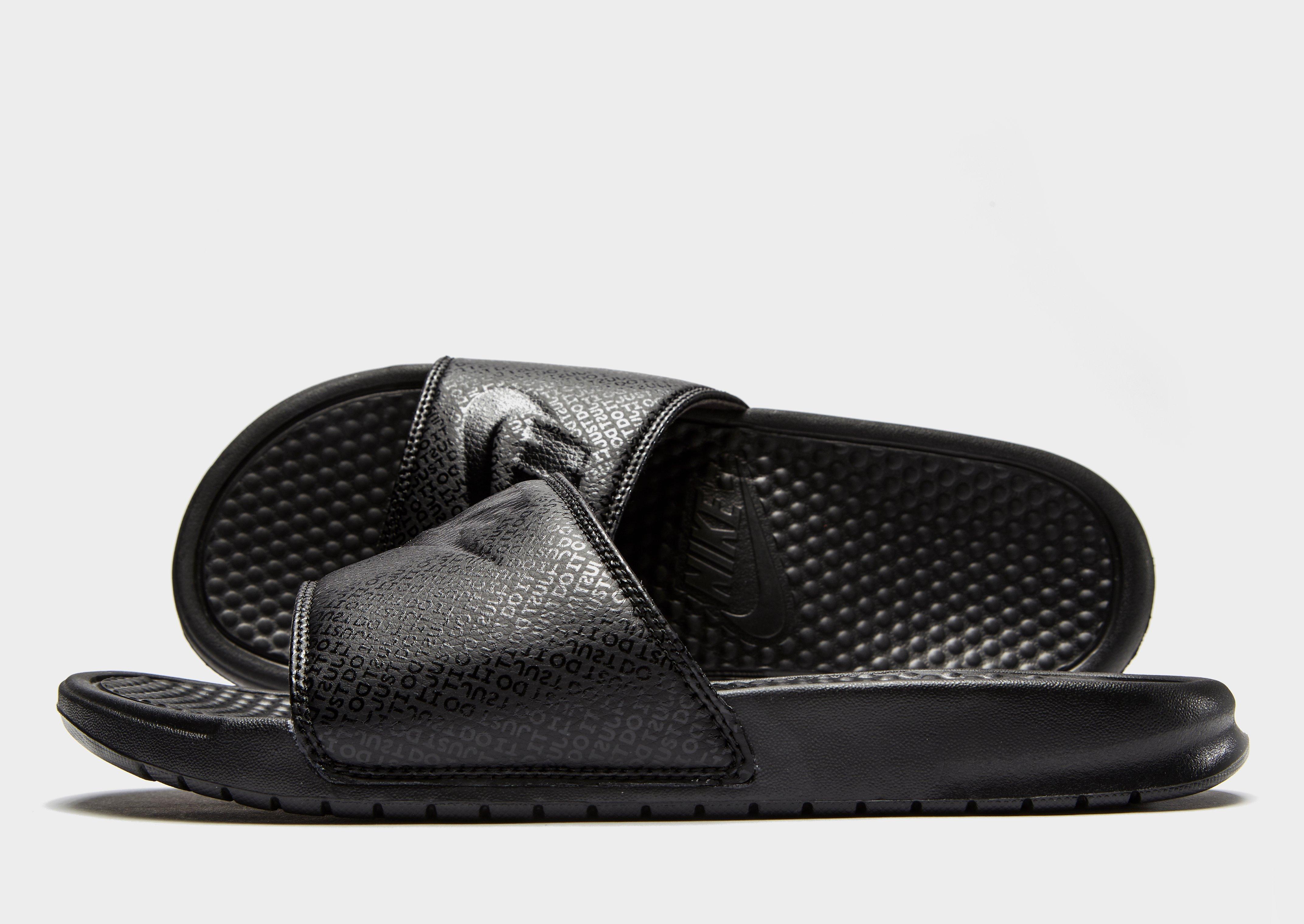 nike black sliders
