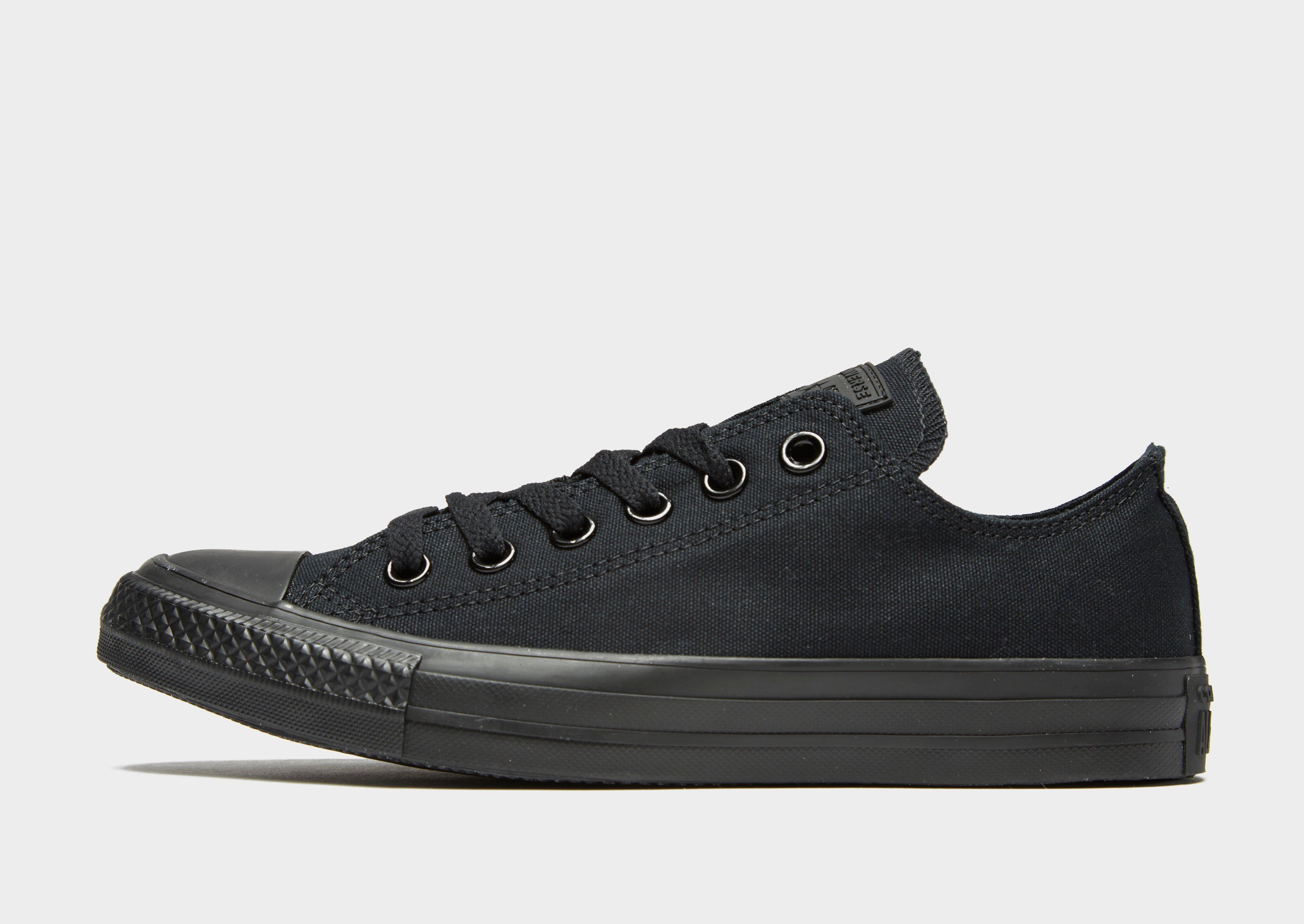 converse black all star oxford mono trainers