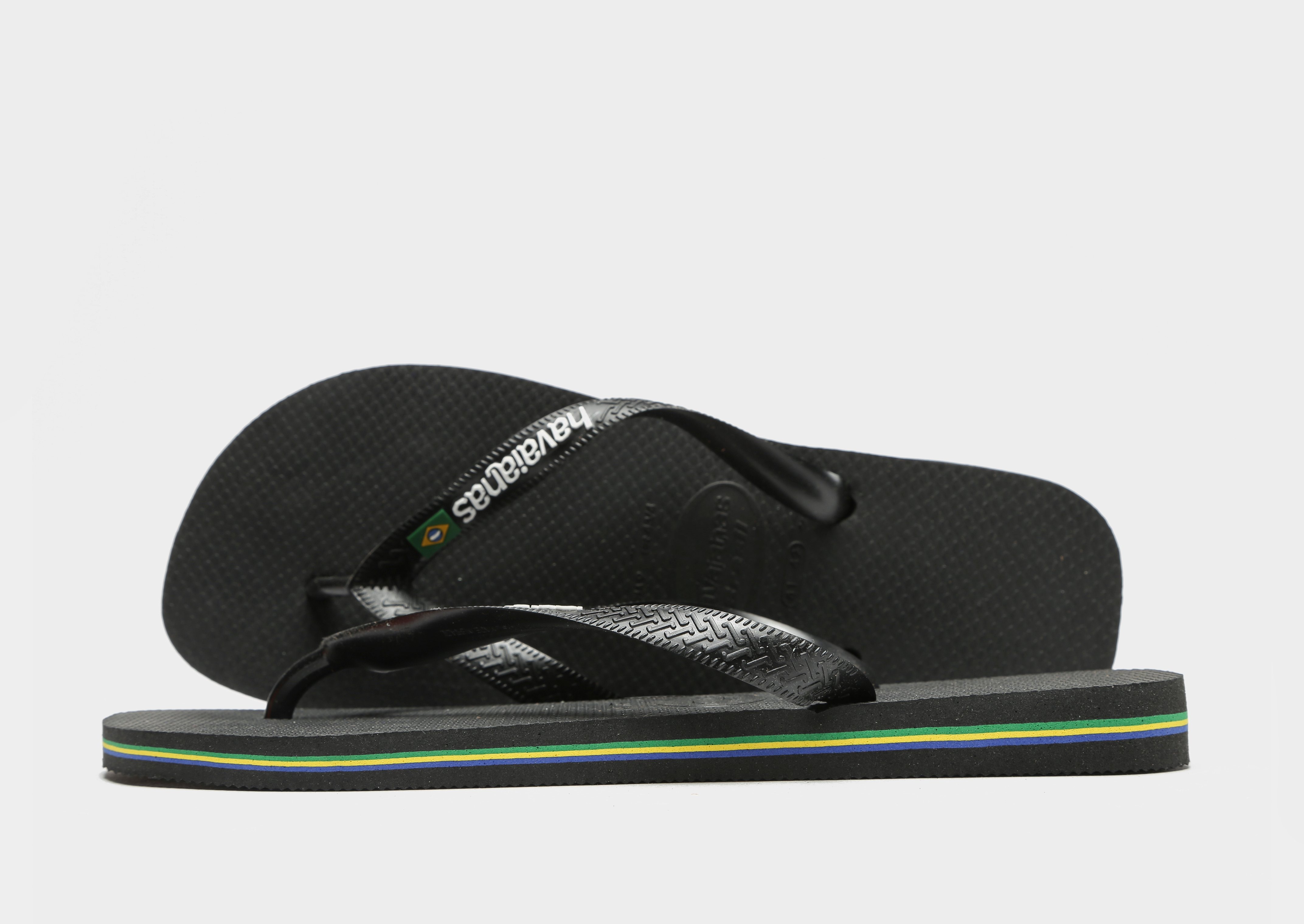 Black Havaianas Brazil Logo Flip Flops JD Sports Global