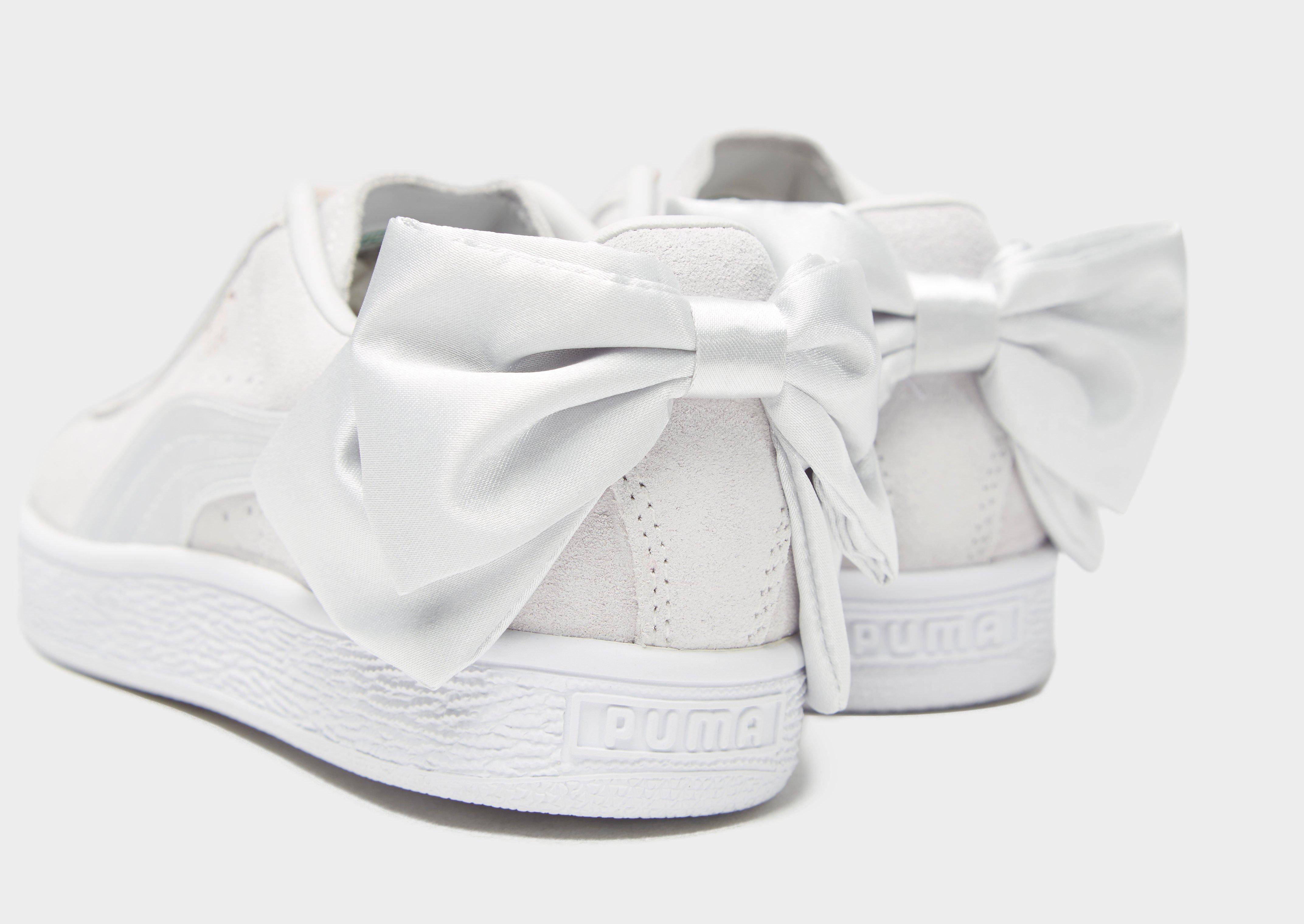 puma suede bow grey