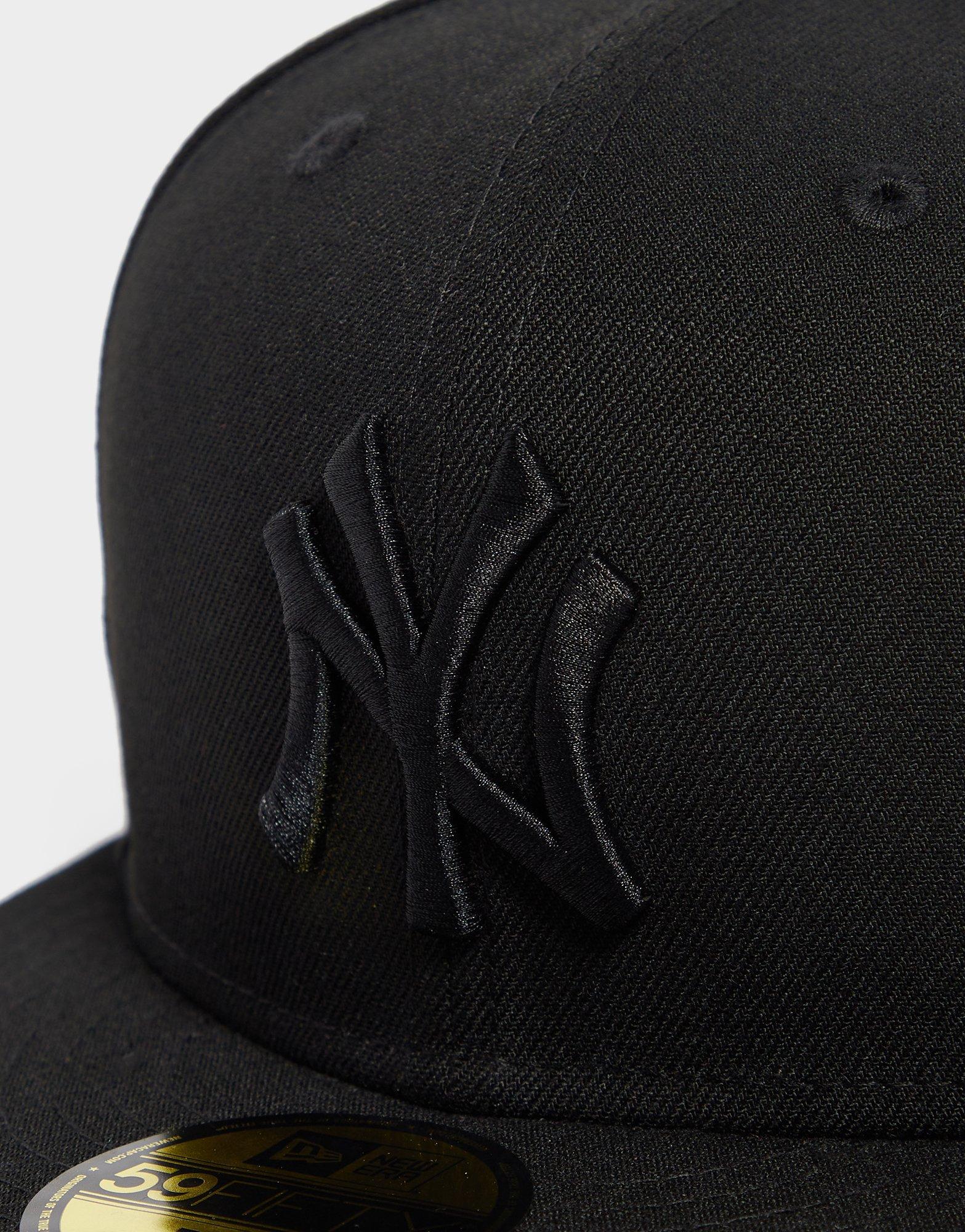 New Era - MLB Black fitted Cap - New York Yankees Midnight Luxe 59FIFTY Black/White Fitted @ Fitted World By Hatstore