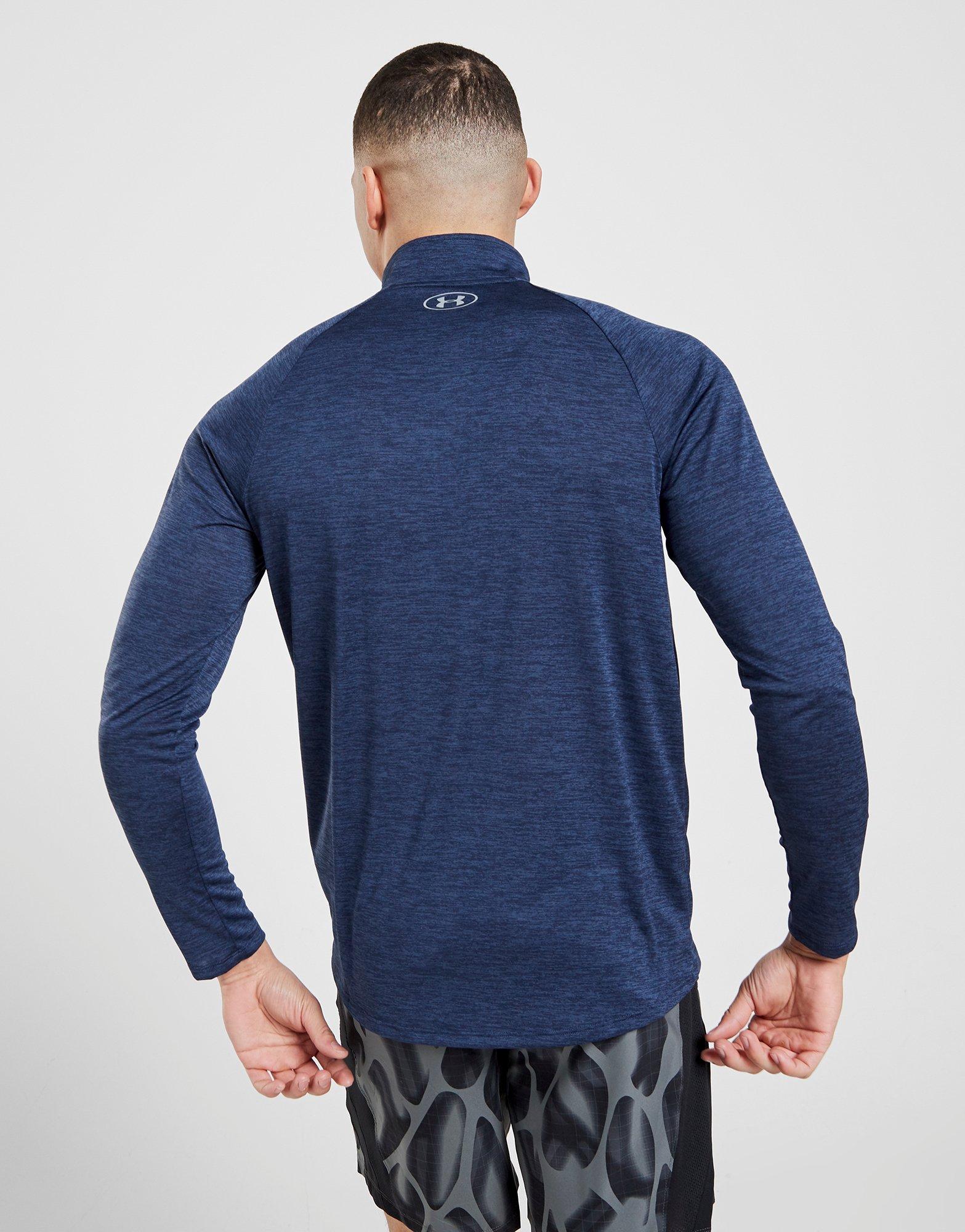 under armour half zip blue