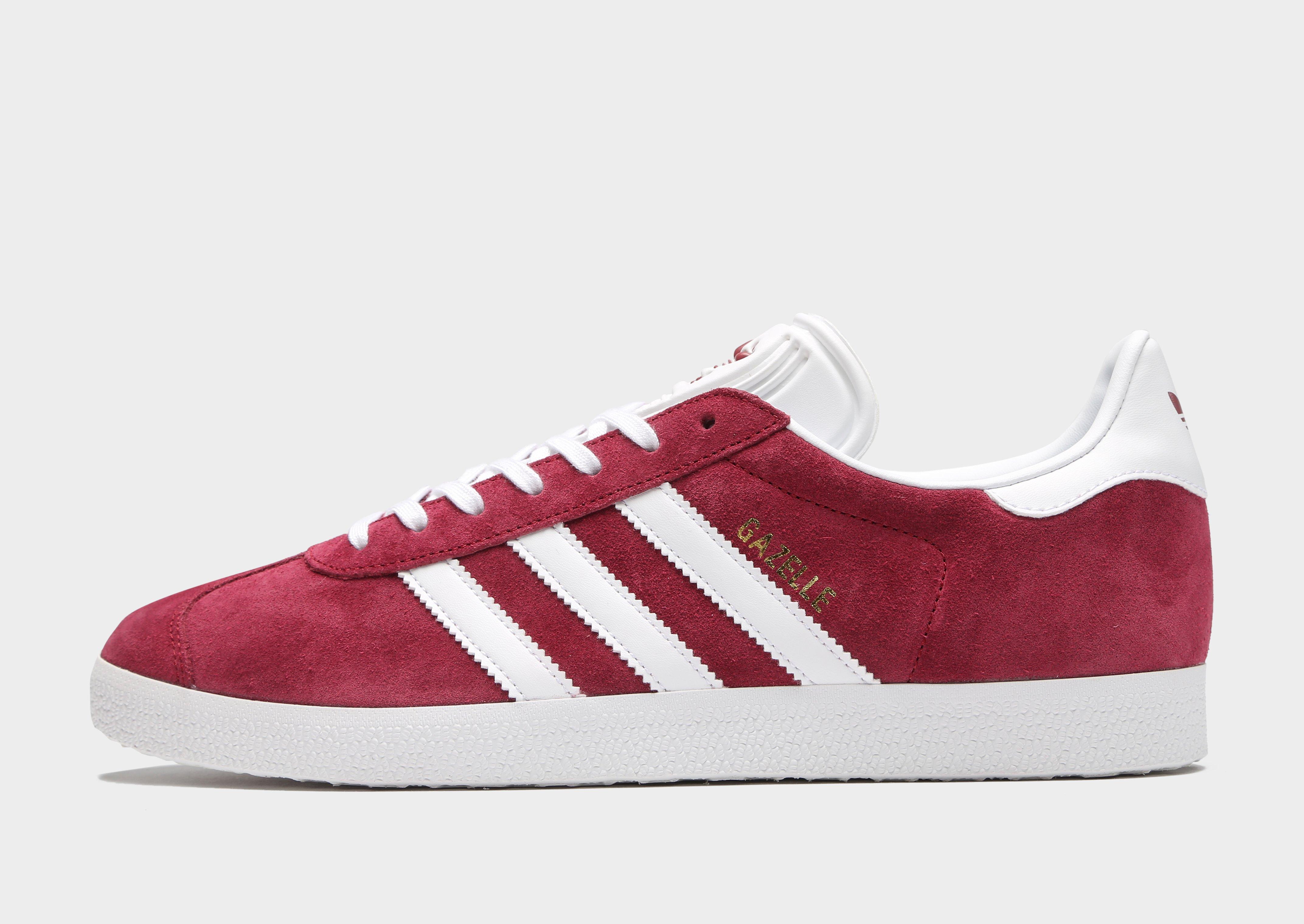 adidas gazelle white and red