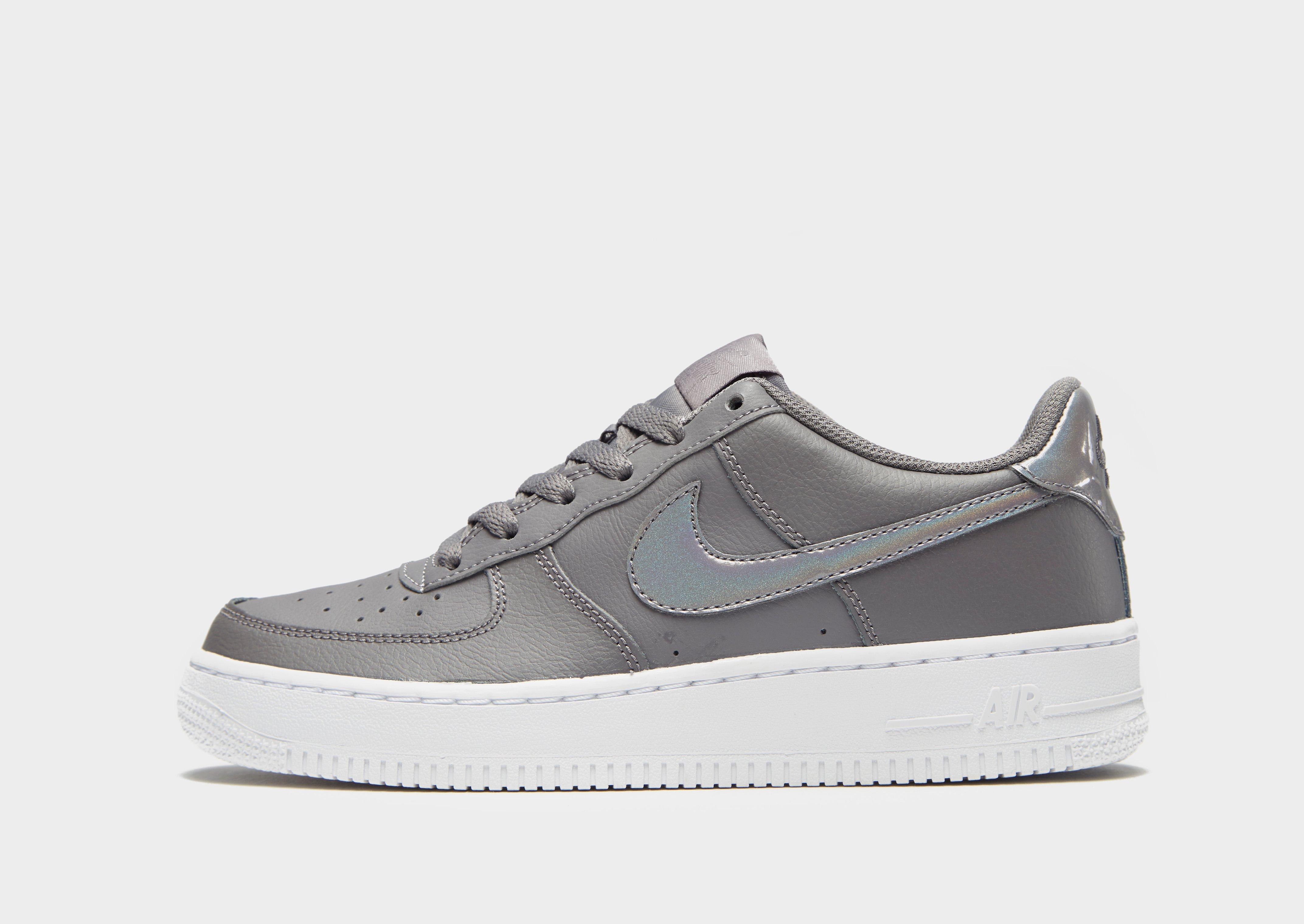 grey nike air force junior