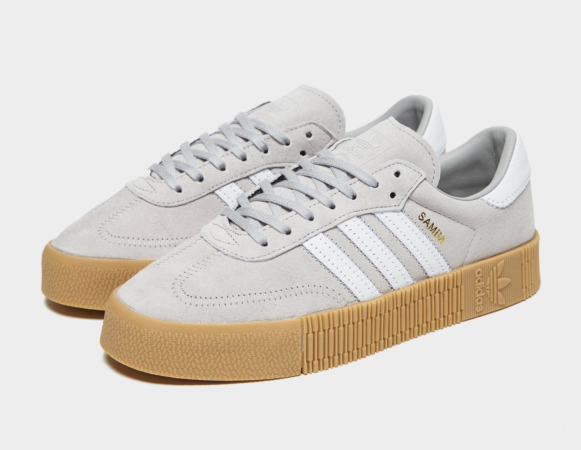 adidas sambarose grey suede