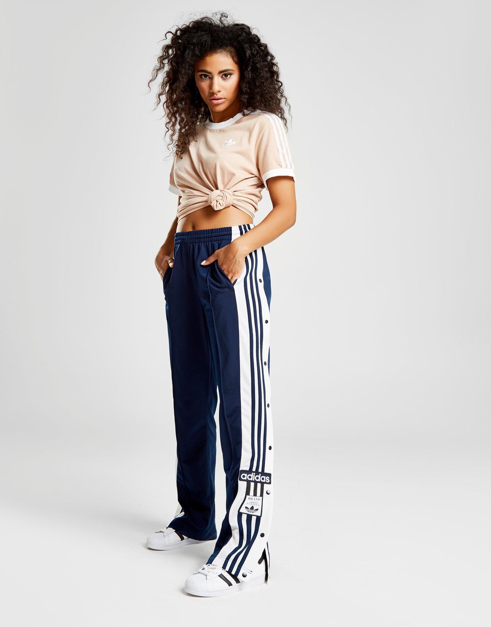 adidas popper trousers womens