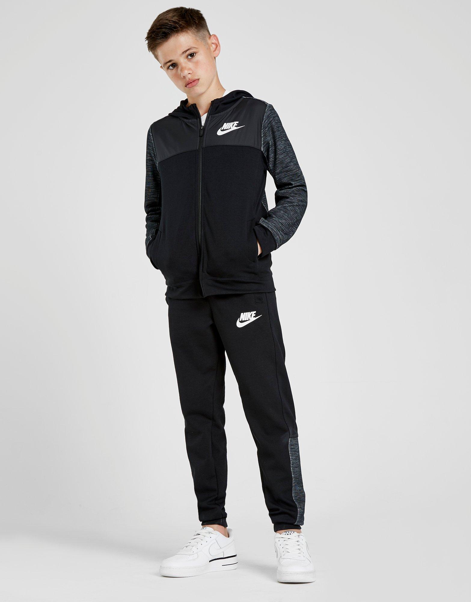 nike fc woven overlay hoodie