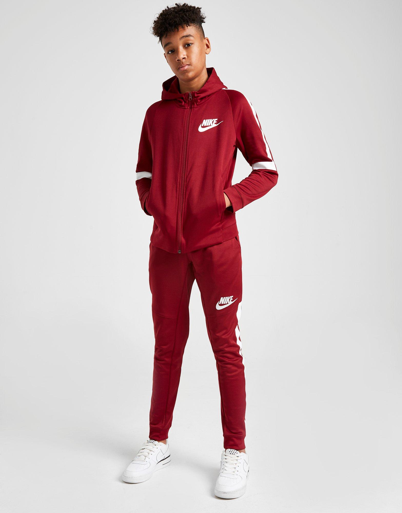nike tribute tracksuit red
