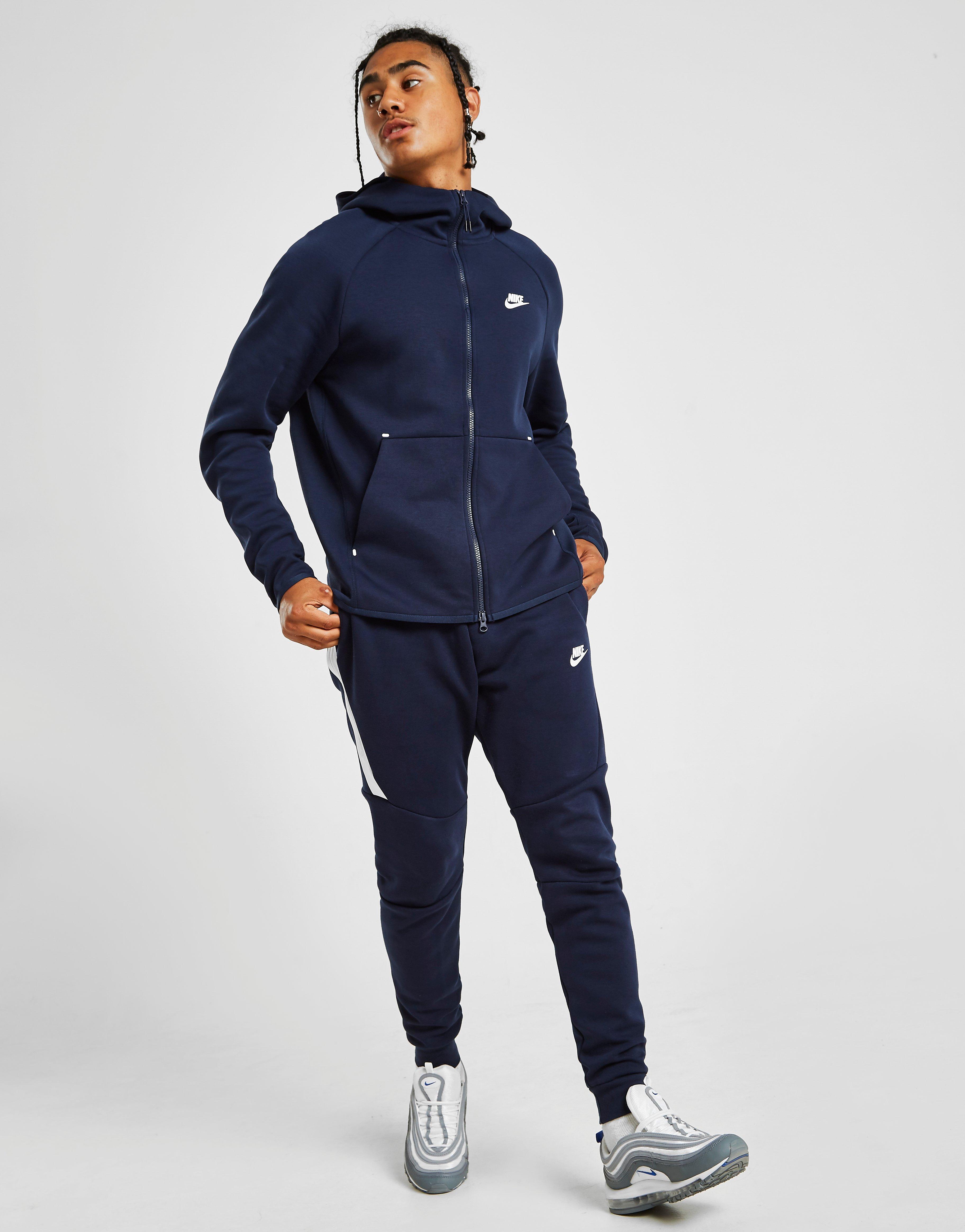 nike tech fleece tracksuit obsidian