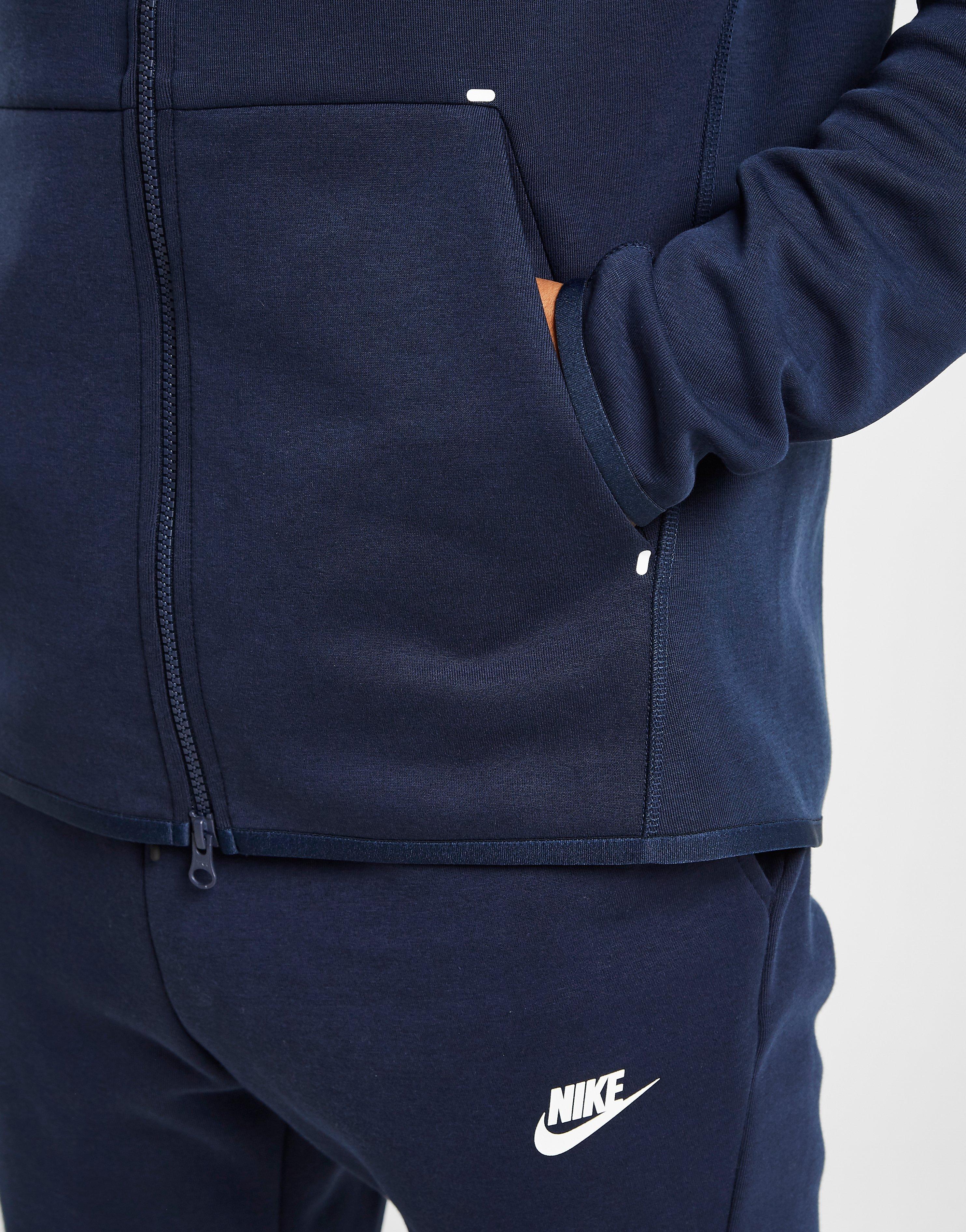 blue tech fleece hoodie