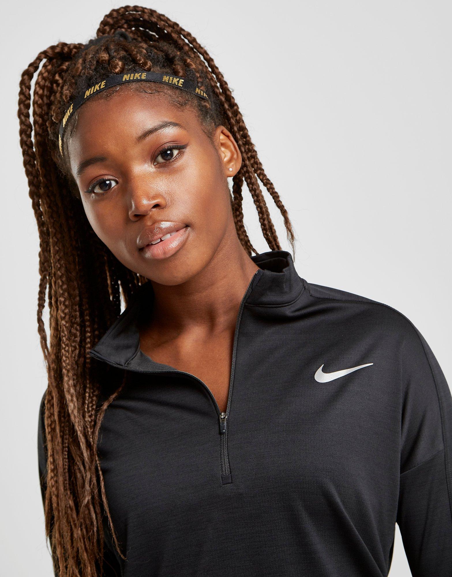 ladies nike half zip running top
