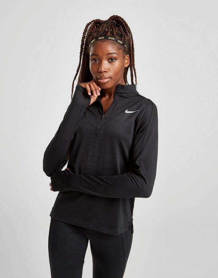 Buy Black Nike Running Pacer 1/4 Zip Top Women's JD Sports JD