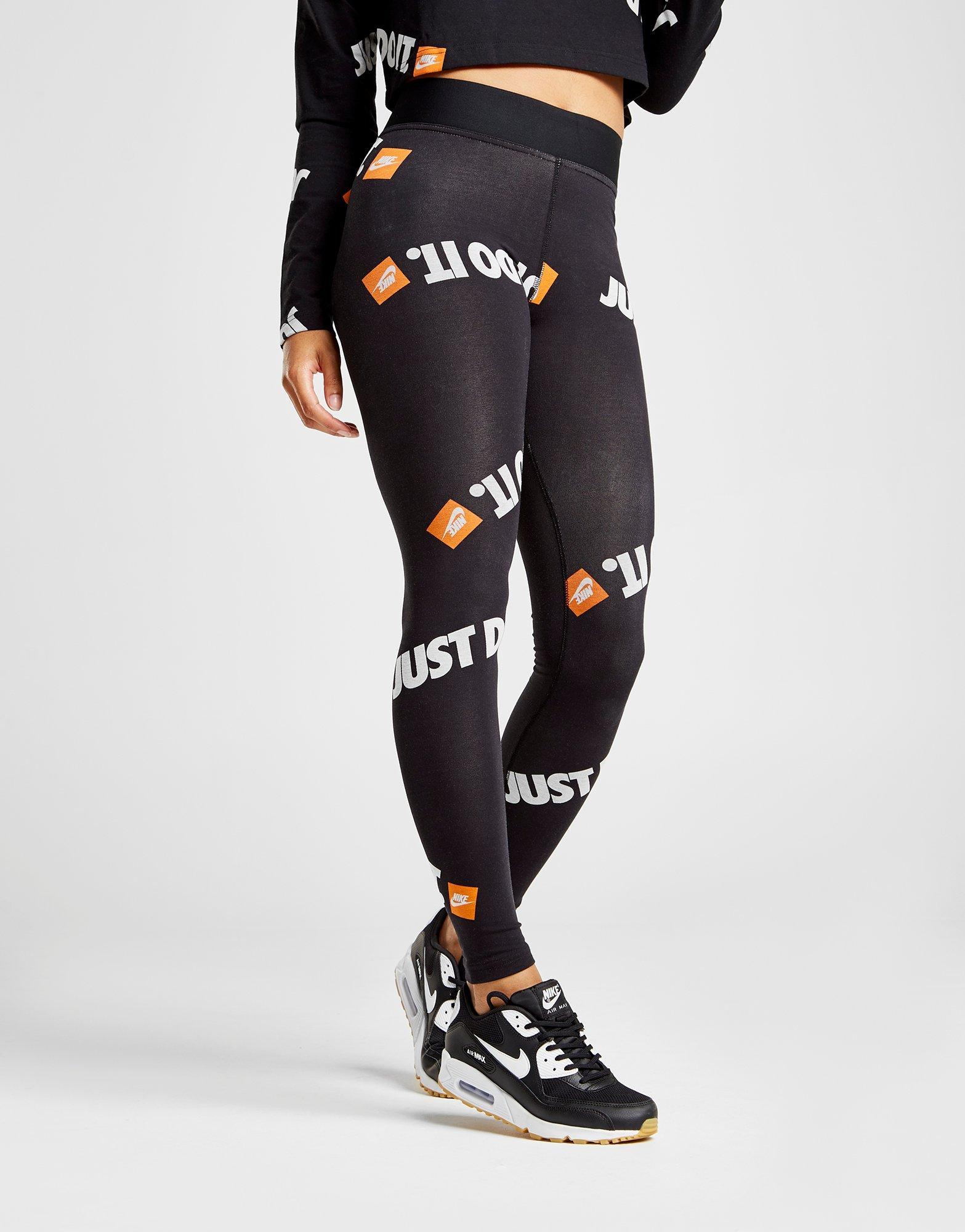 nike leggings with nike all over