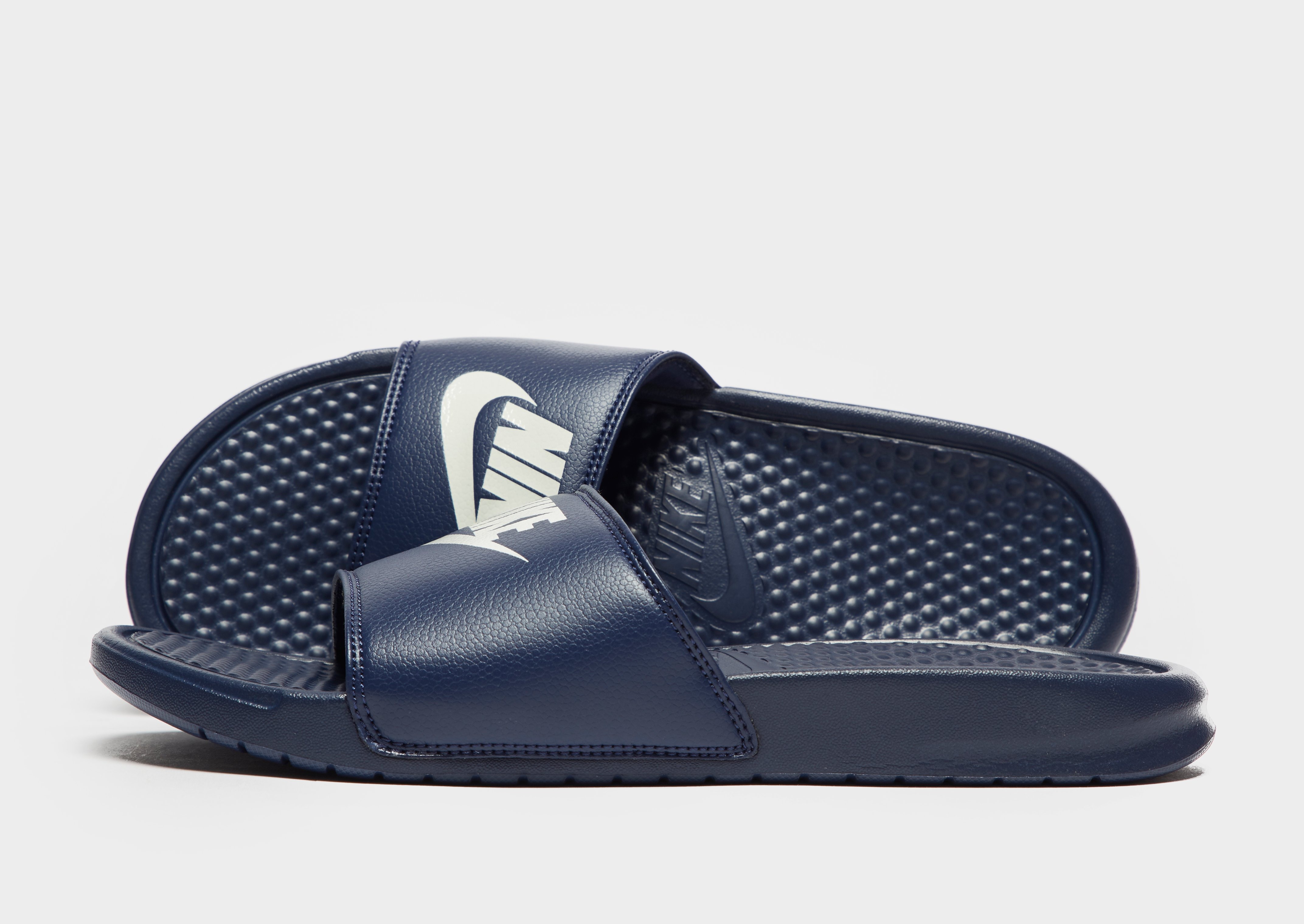 nike benassi slides blue