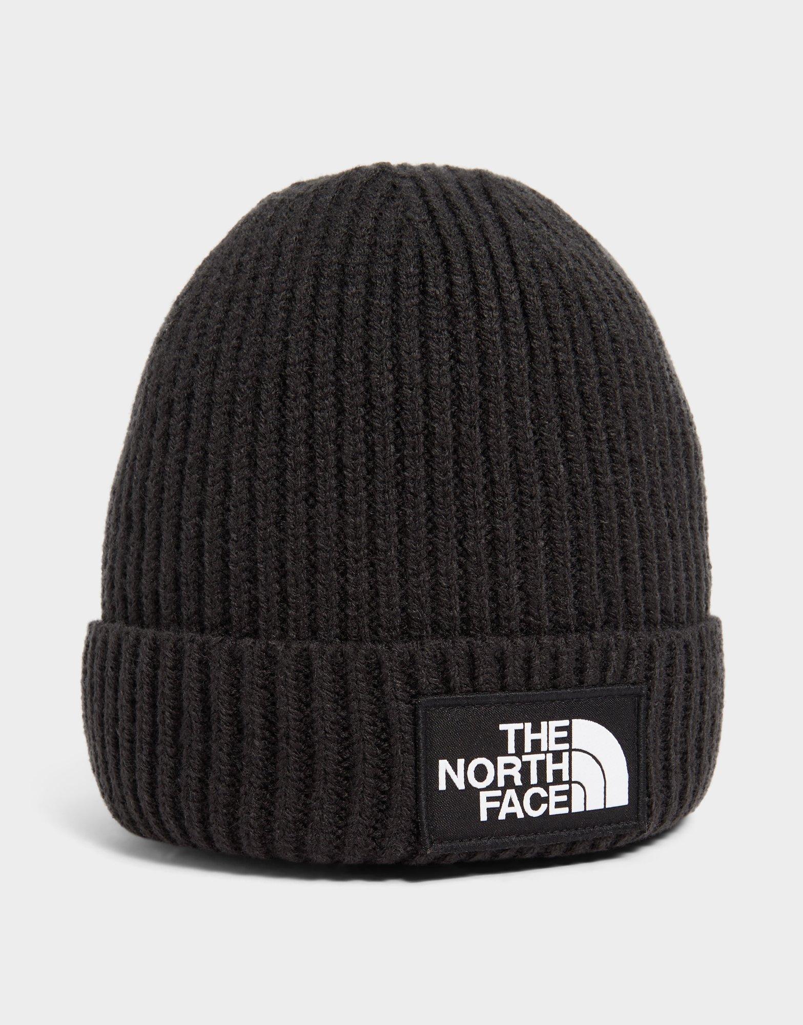 the north face box logo beanie