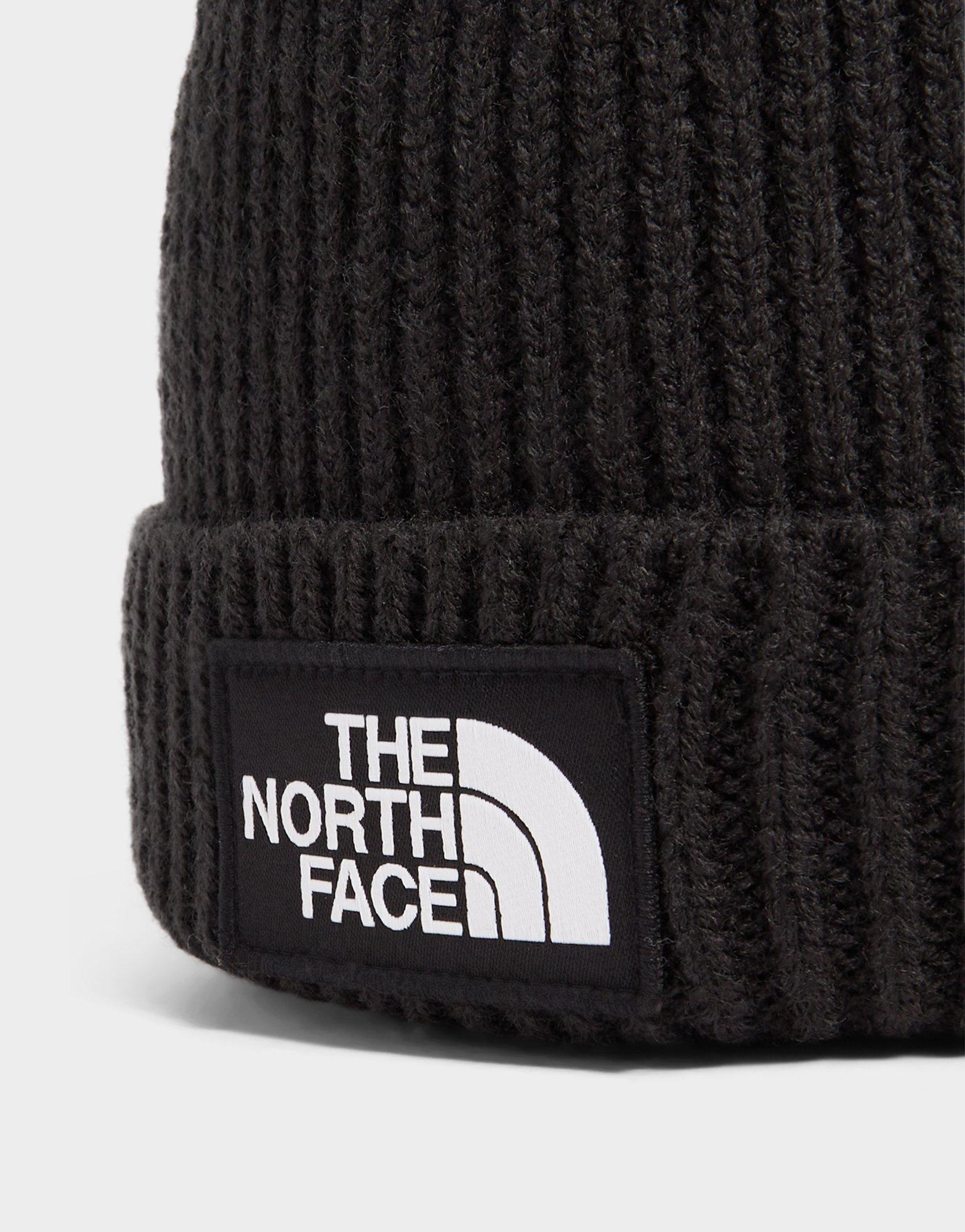 The North Face - Bonnet à revers avec logo encadré - Noir