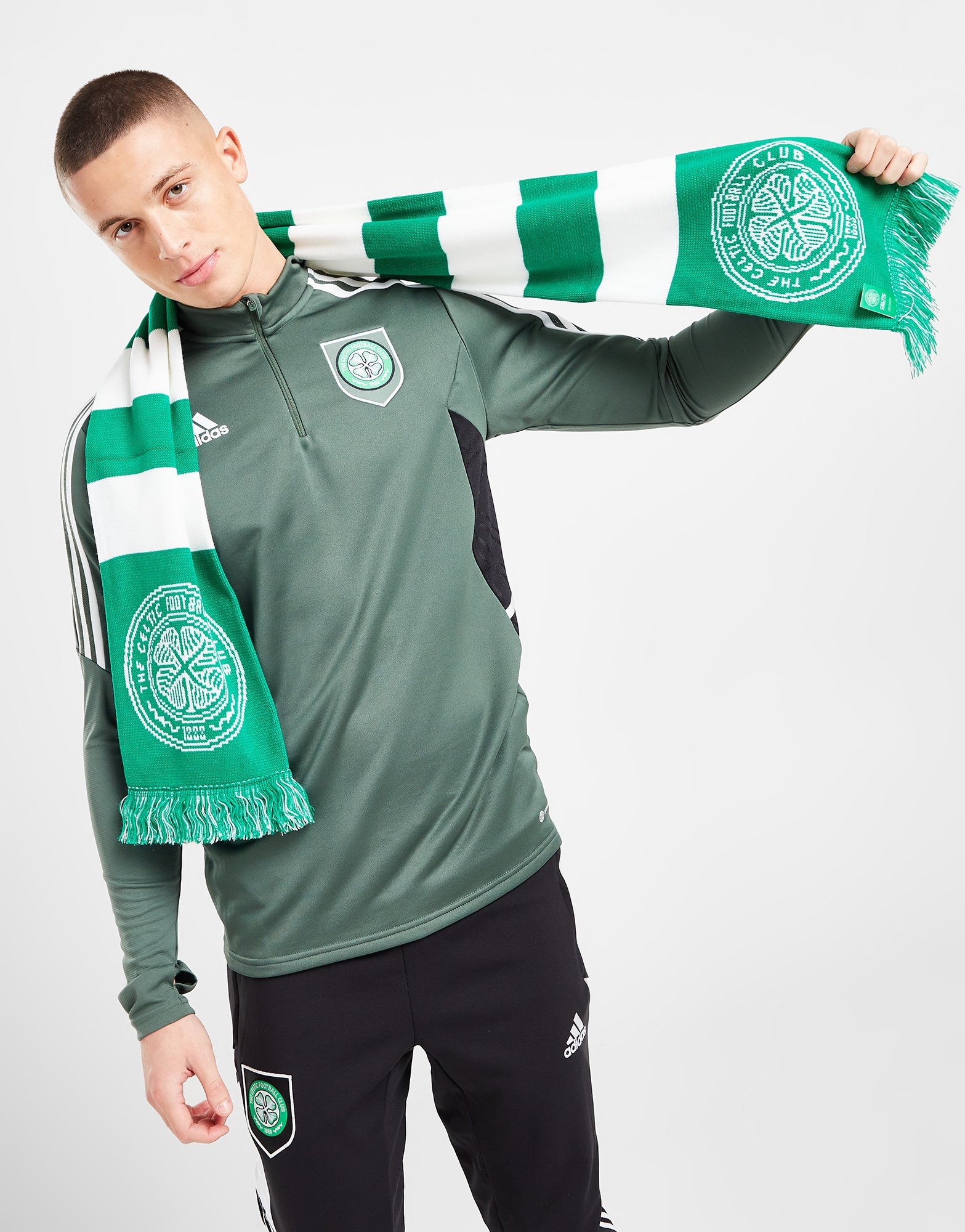 Green Official Team Celtic FC Scarf JD Sports