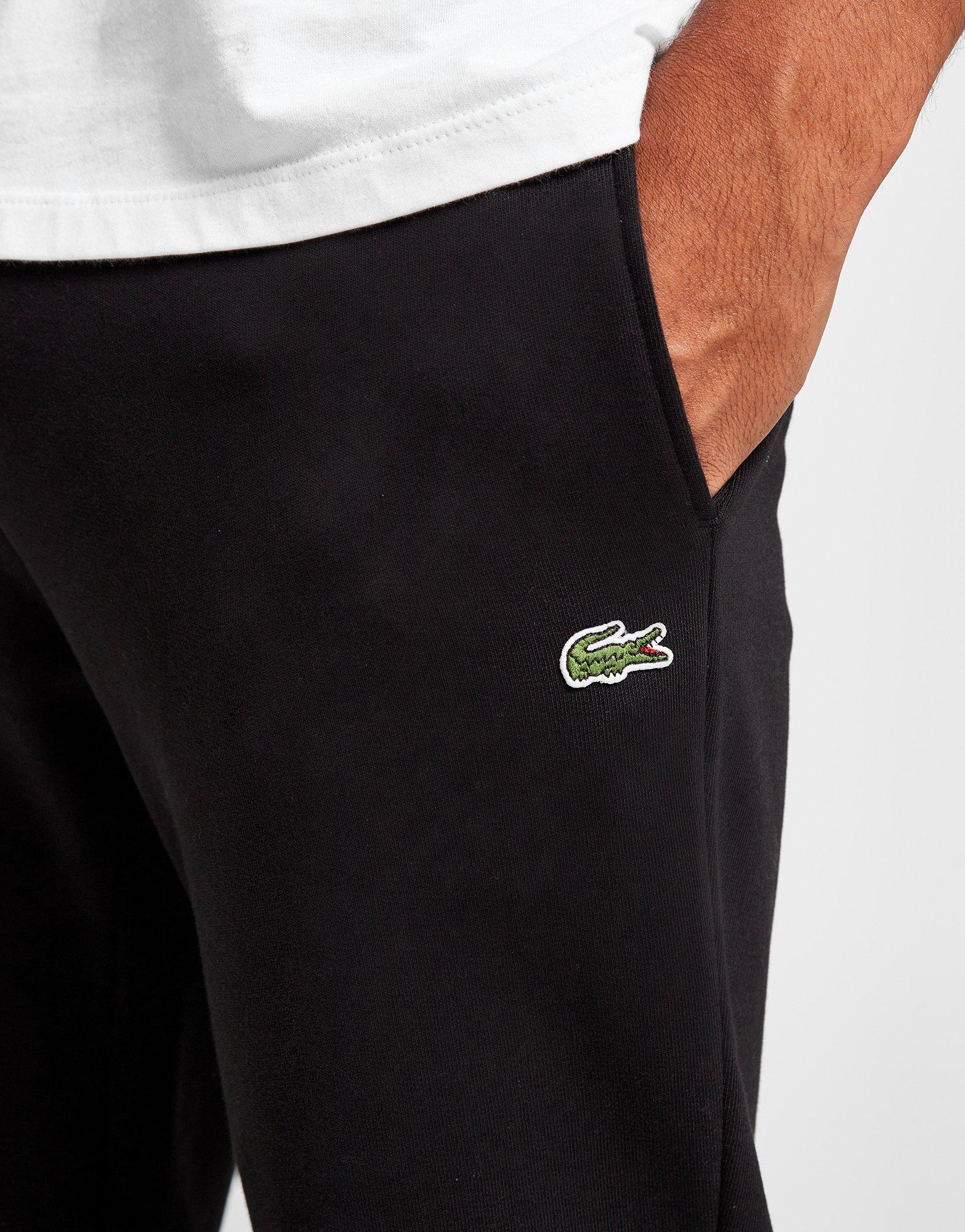 lacoste slim cuffed fleece track pants