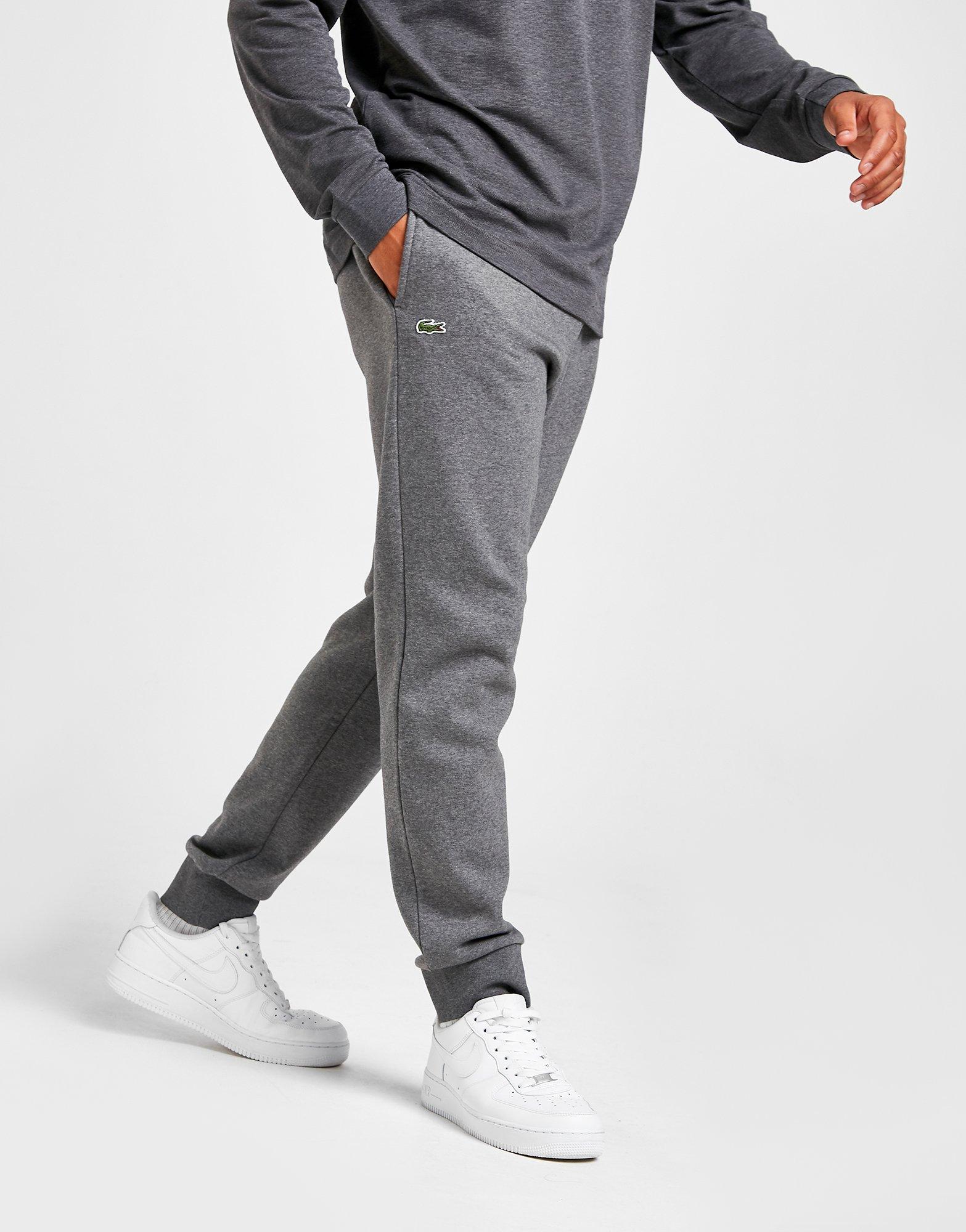 lacoste slim cuffed fleece pants