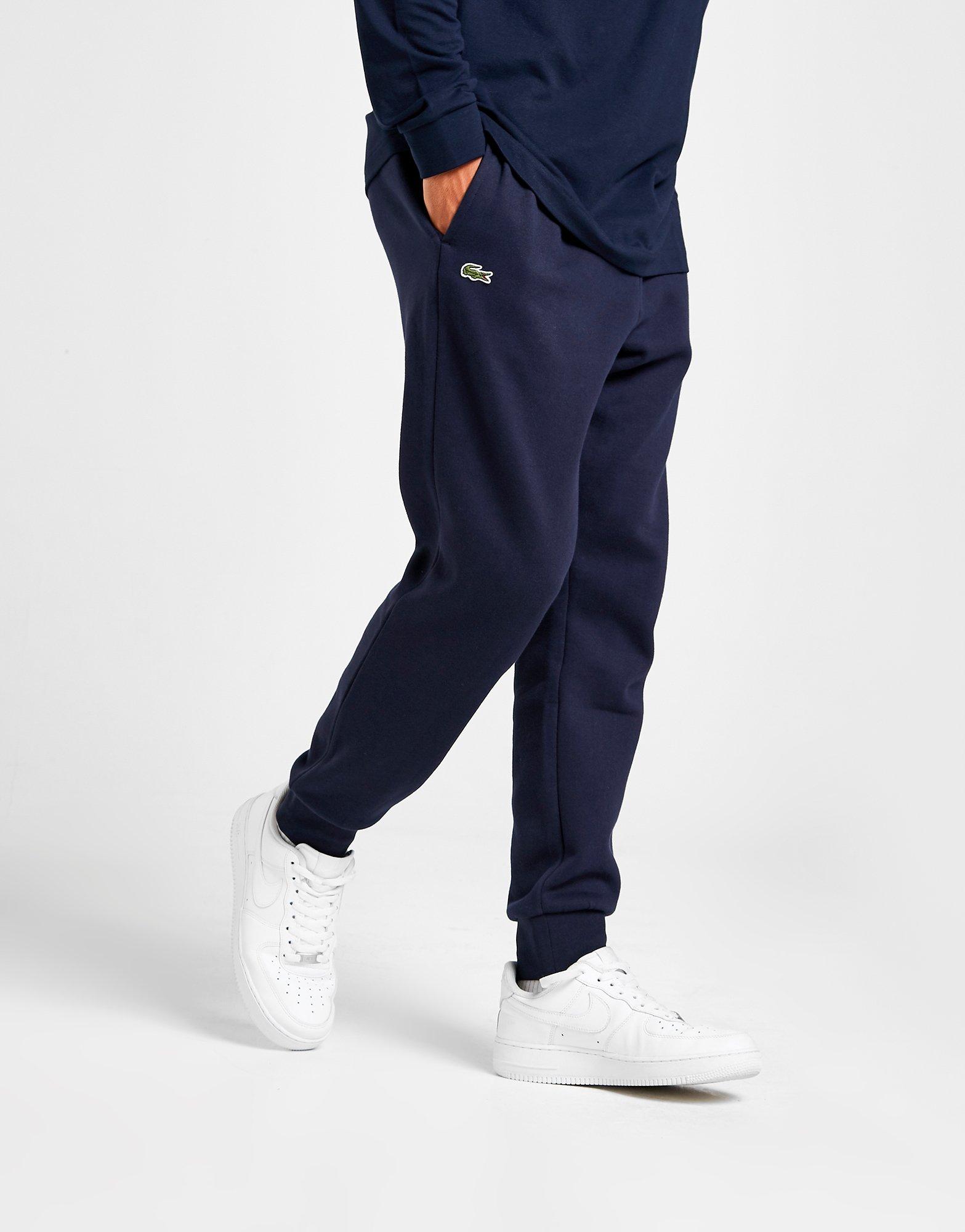 lacoste cuffed fleece track pants