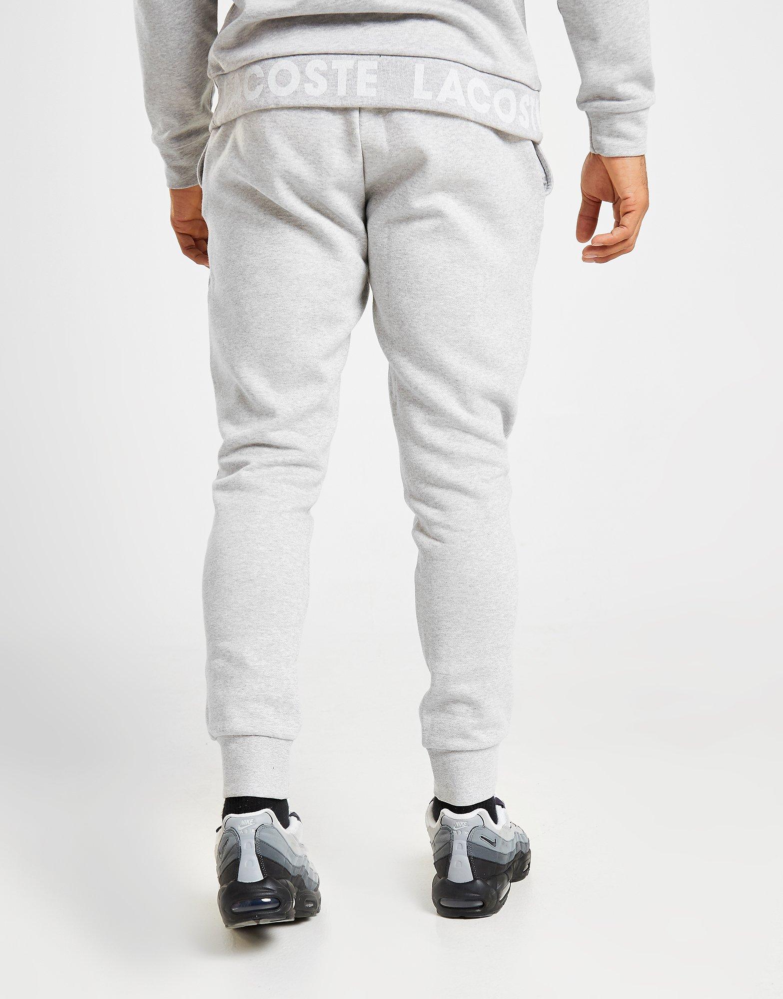 Grey Lacoste Slim Cuffed Fleece Pants 