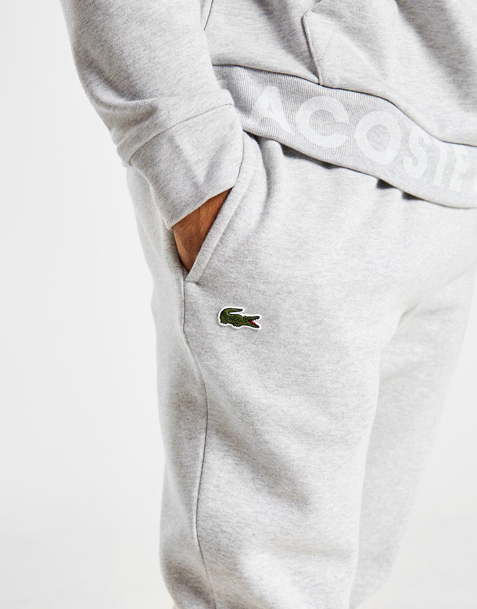 lacoste cuffed fleece track pants