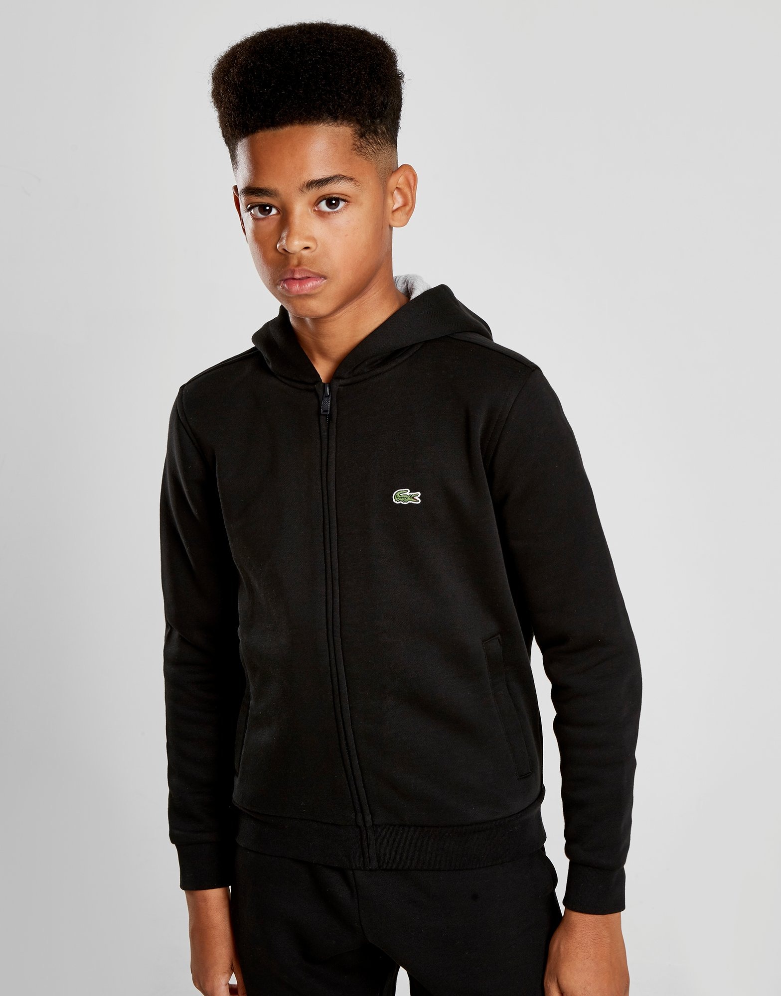 Buy Black Lacoste Full Zip Hoodie Junior JD Sports JD Sports Ireland