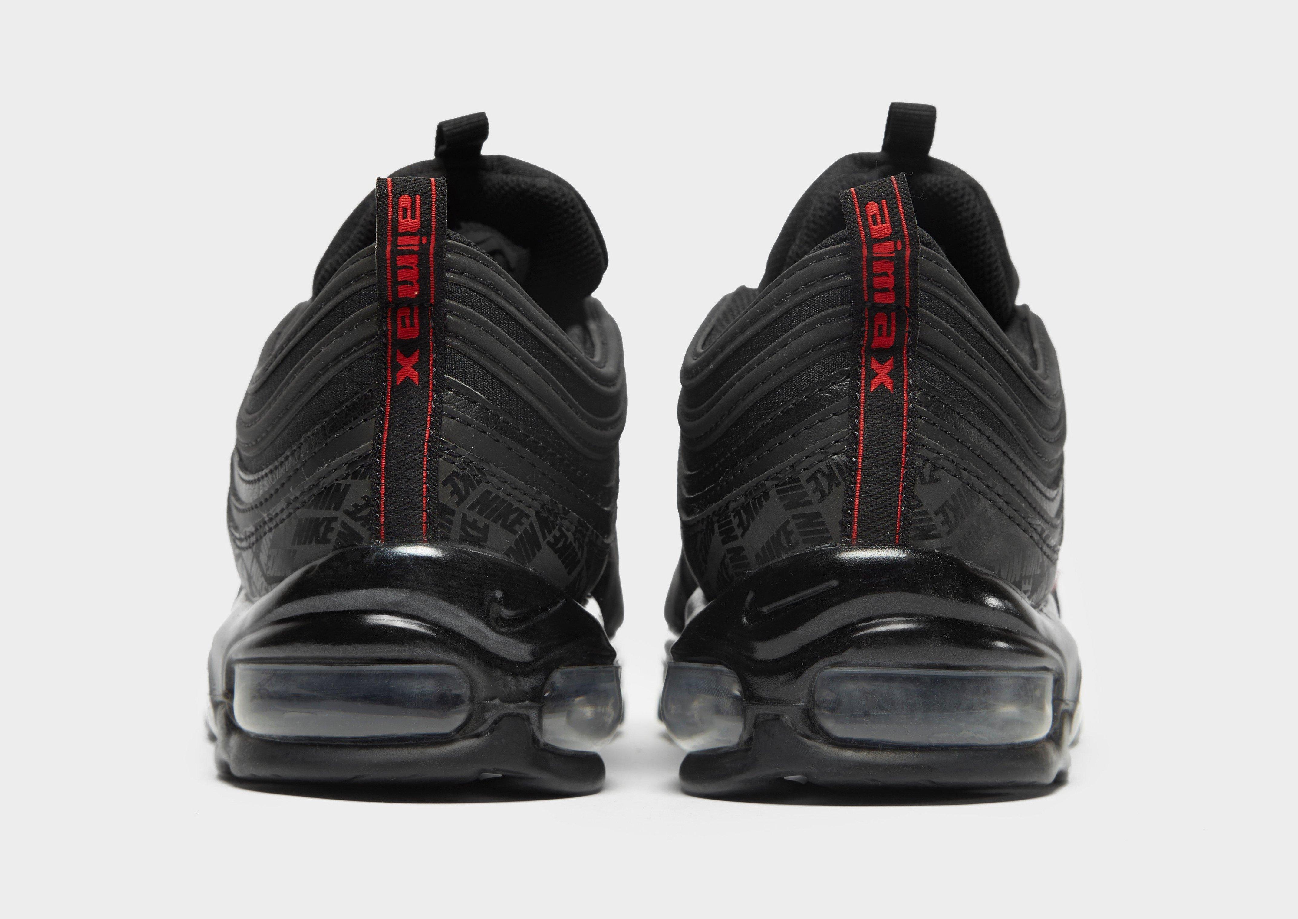 air max 97 trainers black university red black