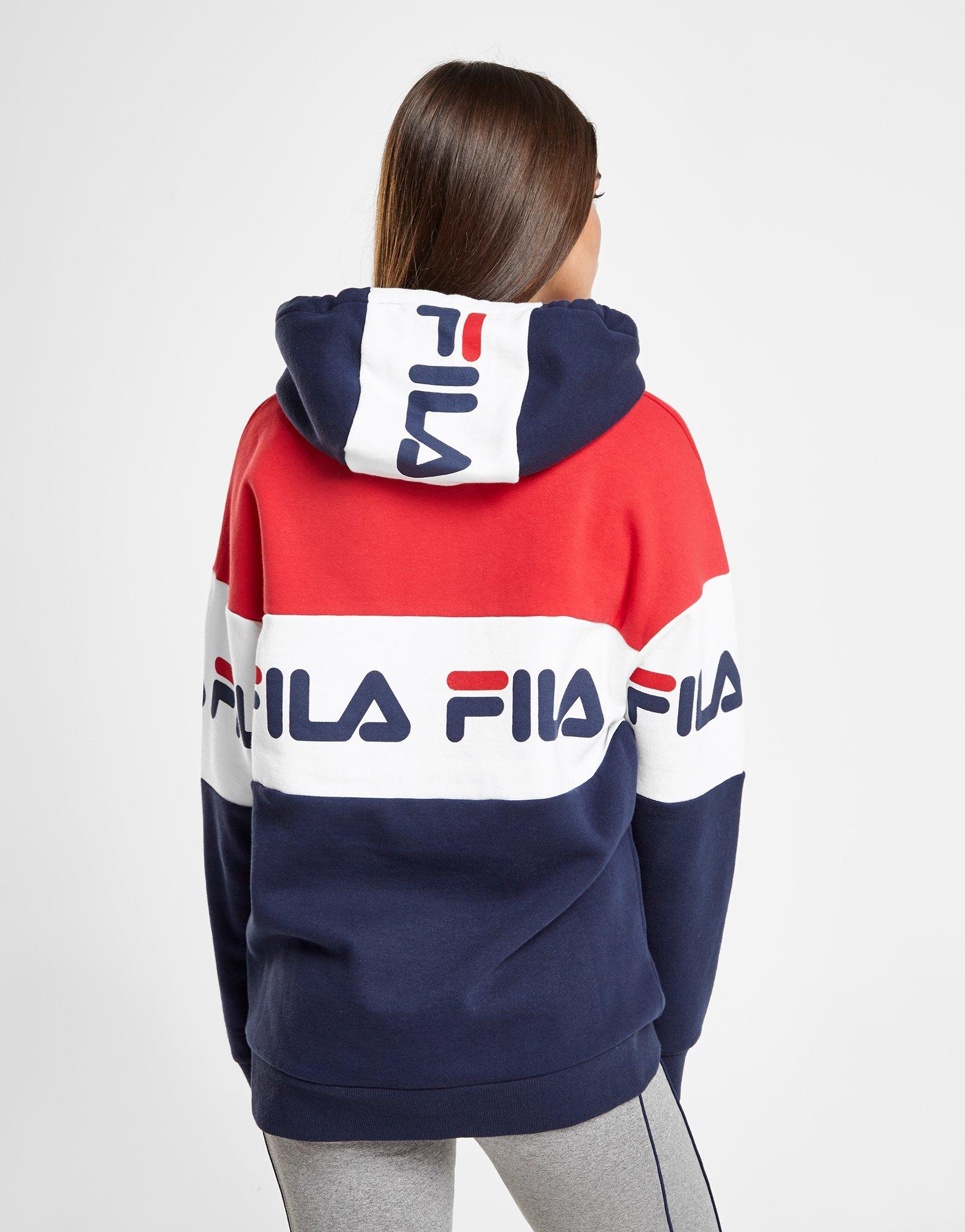 fila panel logo boyfriend hoodie