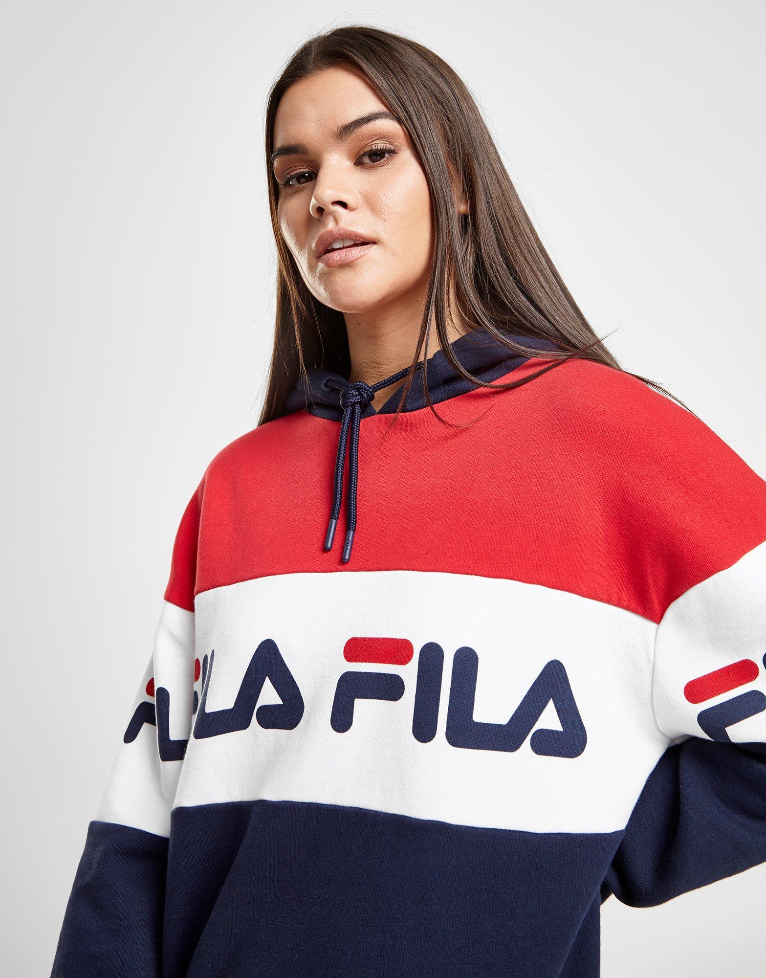 fila panel logo boyfriend hoodie